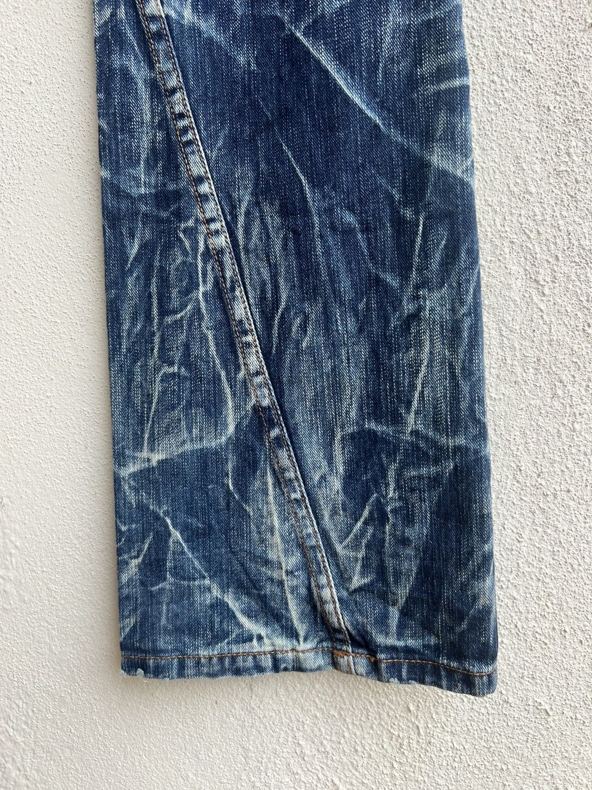 Vintage Nylus Japan Rips Discharge Denim Bootcut Jeans Flare Size US 30 / EU 46 - 20 Thumbnail