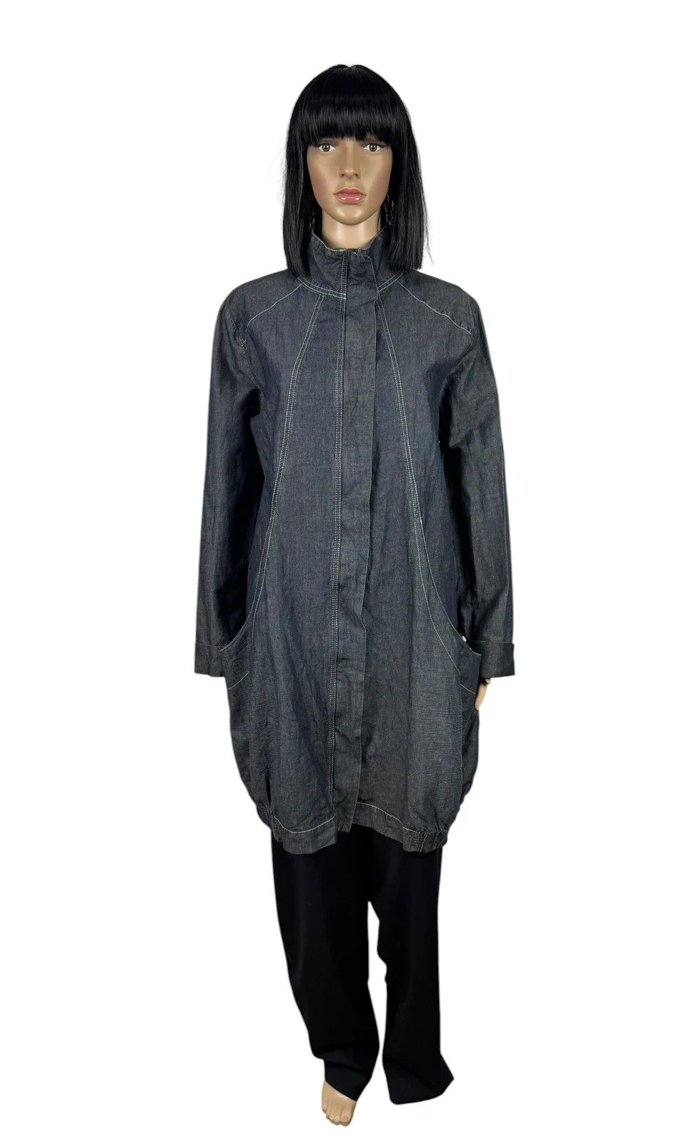 Sarah Pacini Sarah Pacini Cotton Linen Coat size T3 Size L / US 10 / IT 46 - 2 Thumbnail