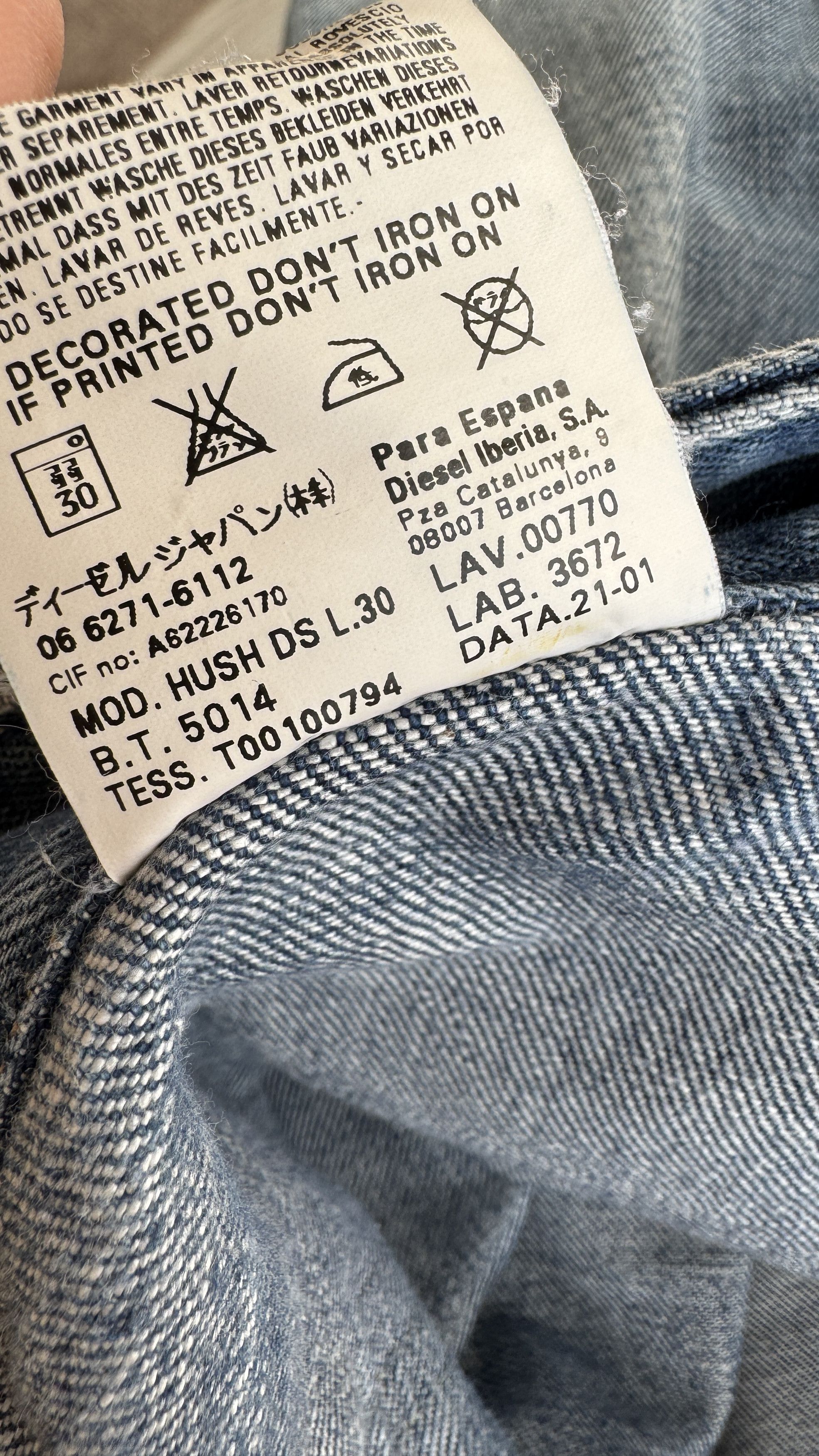Japanese Brand Diesel Y2K Mudwash Crazy Mini Bootcut Jeans LGB ifsixwasnine Size US 32 / EU 48 - 6 Thumbnail