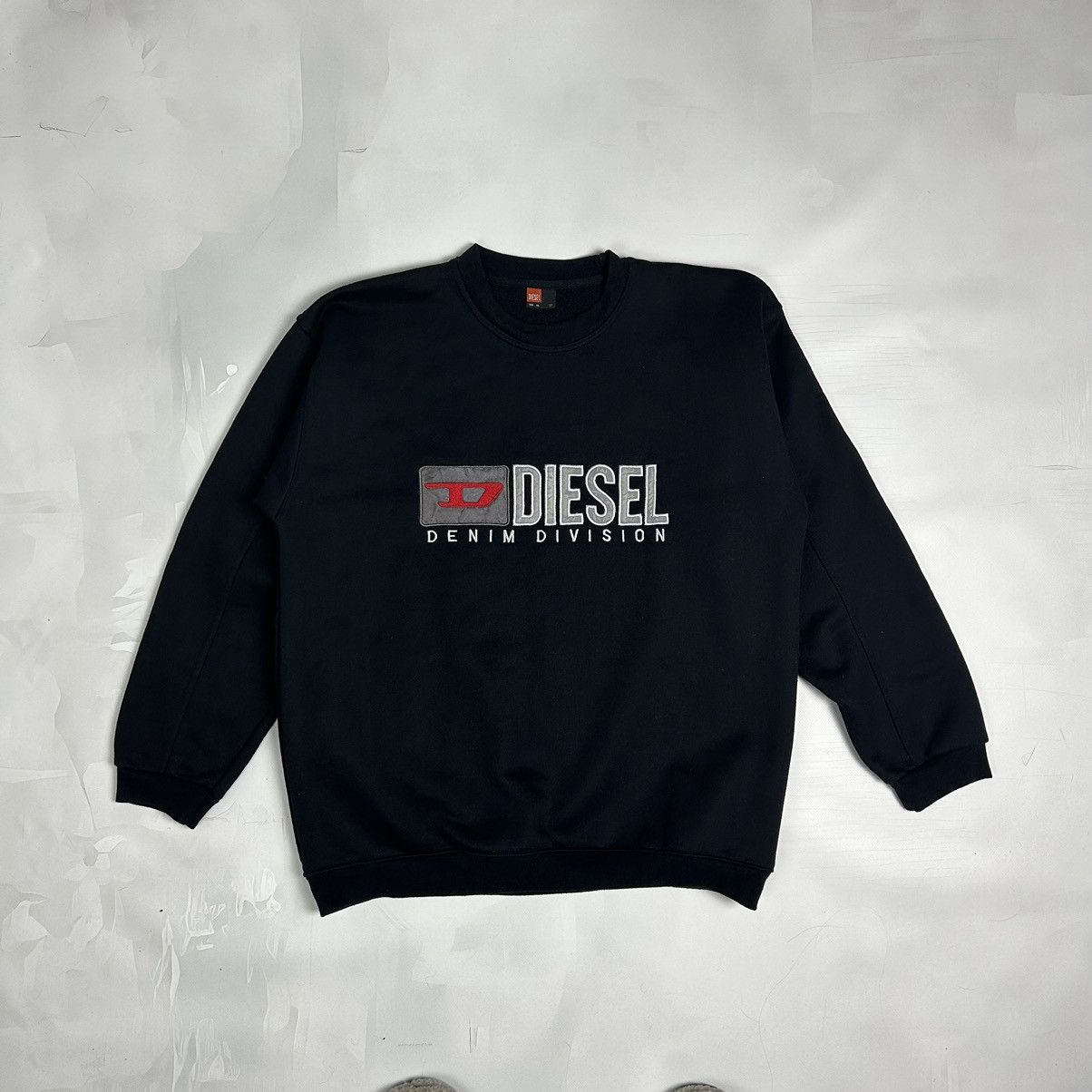 Diesel × Vintage Y2K Diesel Vintage Big Logo Sweatshirt Size US XL / EU 56 / 4 - 3 Thumbnail