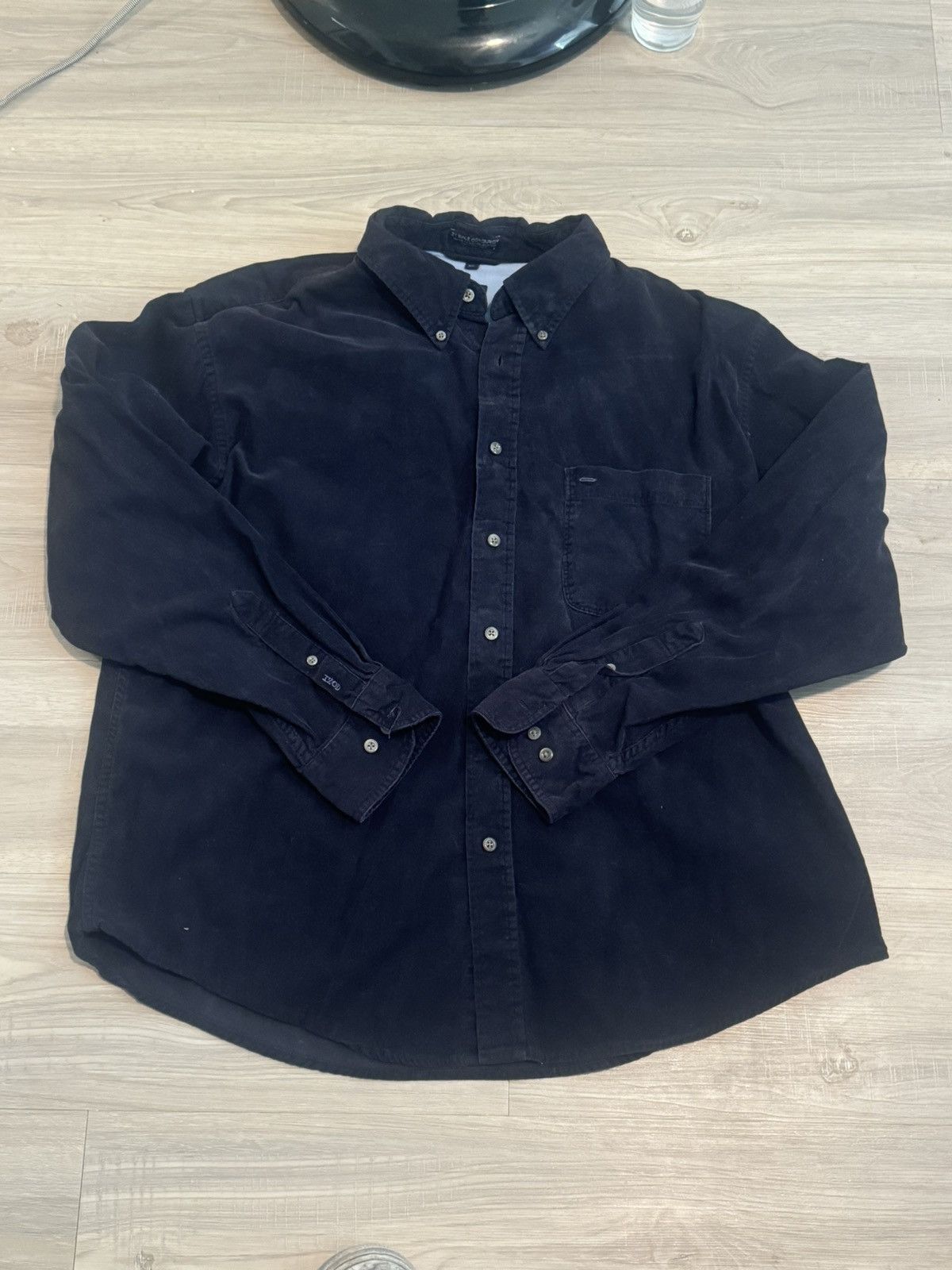 Designer × Other Navy blue corduroy button up flannel Size US XL / EU 56 / 4 - 1 Preview