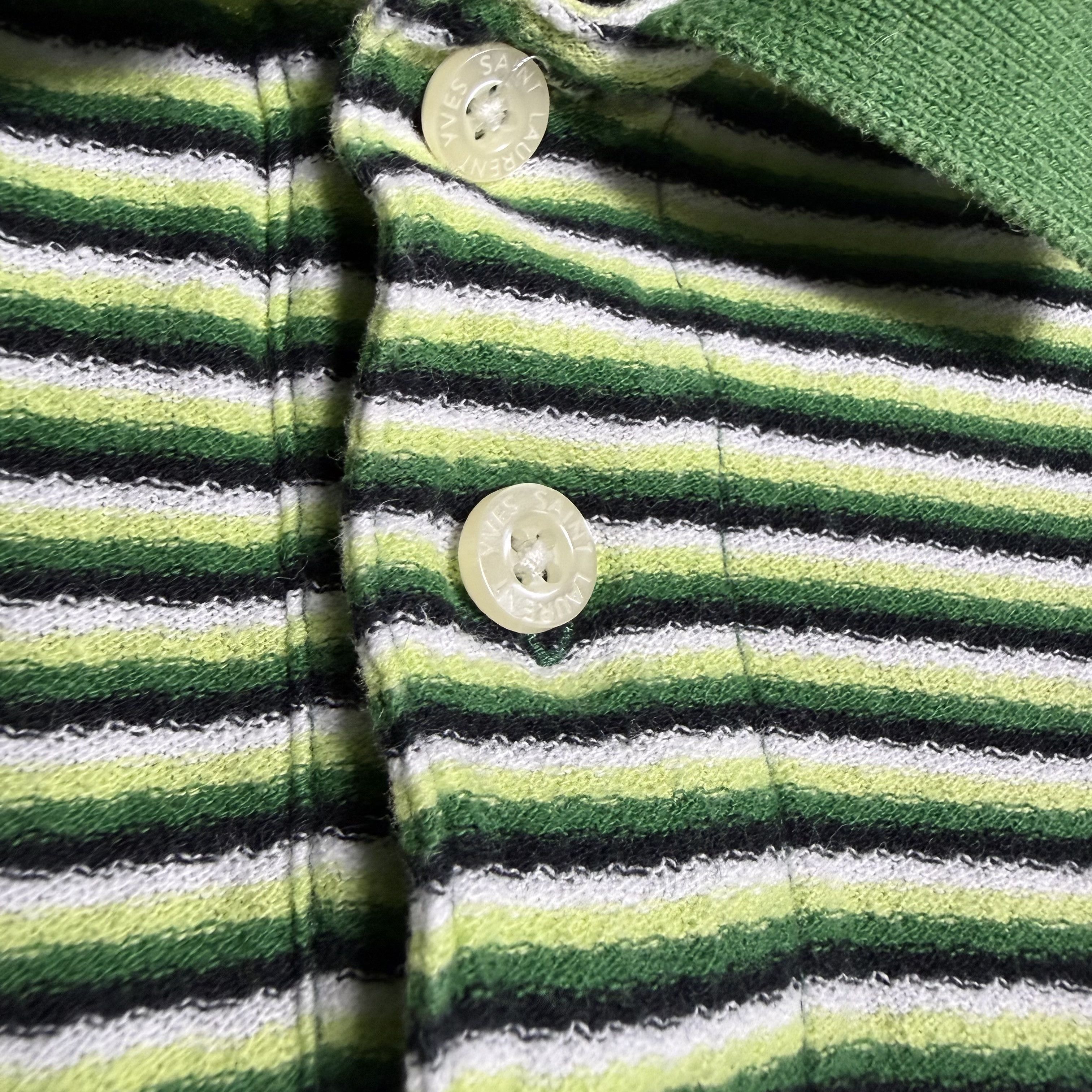Yves Saint Laurent 🔥RARE🔥Vintage Yves Saint Laurent YSL Stripes Polo Shirt Size US S / EU 44-46 / 1 - 4 Thumbnail