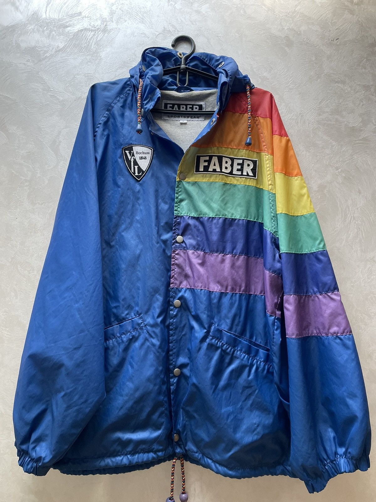 Vintage 1990-s Faber Bochum Vintage soccer Jacket football shirt Size US L / EU 52-54 / 3 - 1 Thumbnail