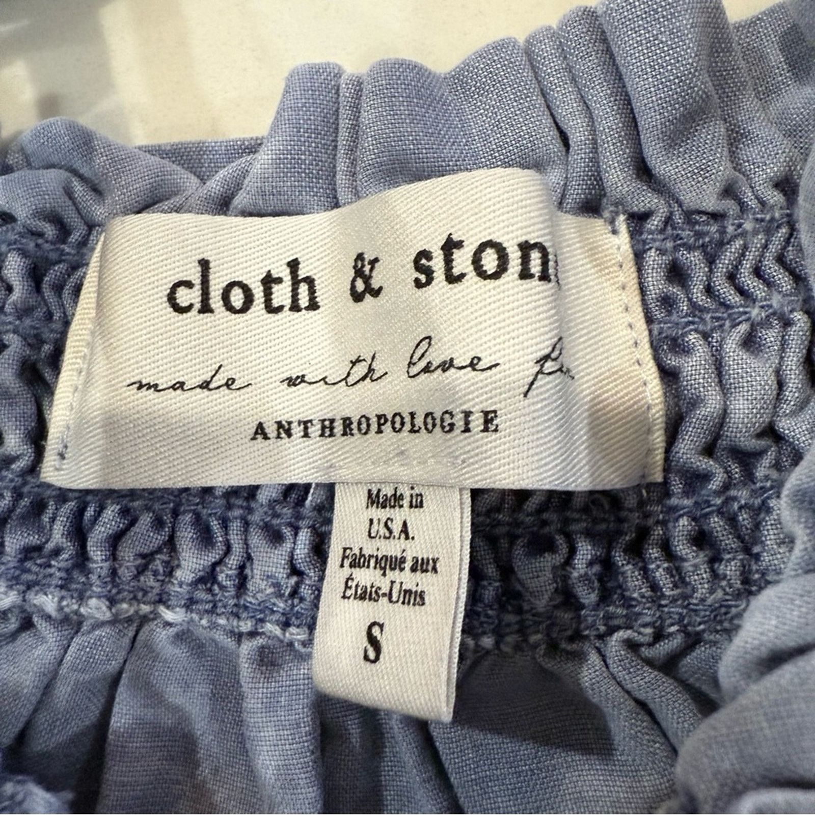 Anthropologie Anthropologie Cloth & Stone Ruffle Chambray Tank Women Small Size S / US 4 / IT 40 - 5 Thumbnail