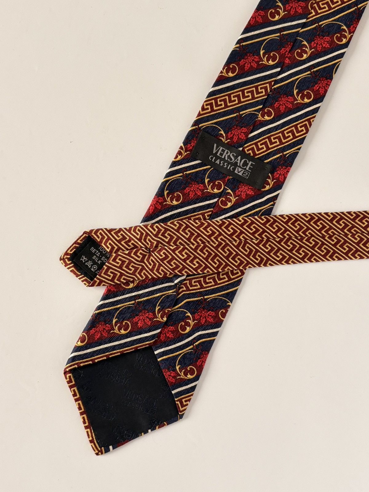 Versus Versace VERSACE MONOGRAMED MEDUSA BLUE NECKTIE SILK TIE ITALY Size ONE SIZE - 5 Thumbnail