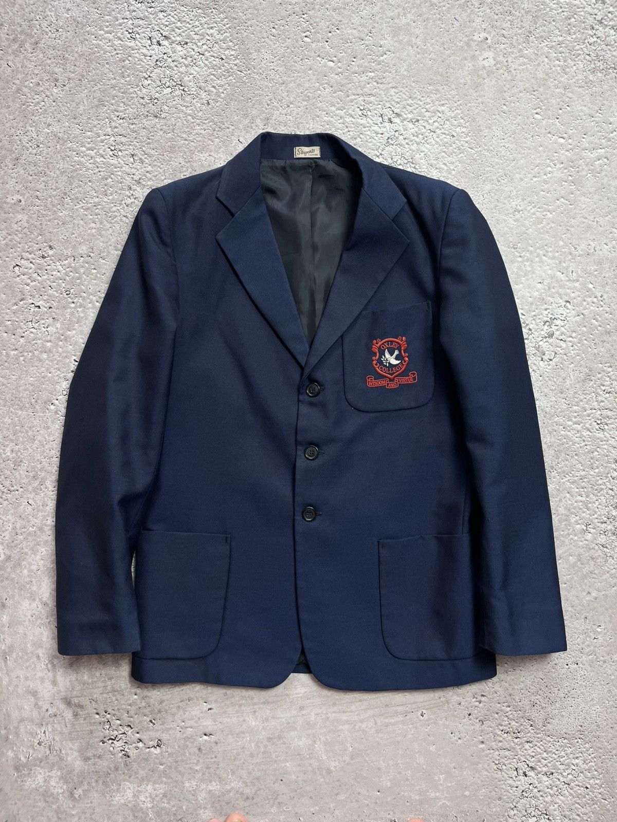 Vintage Vintage Oxley College Navy Blazer Stewart of Ivanhoe 15 Size US M / EU 48-50 / 2 - 1 Thumbnail