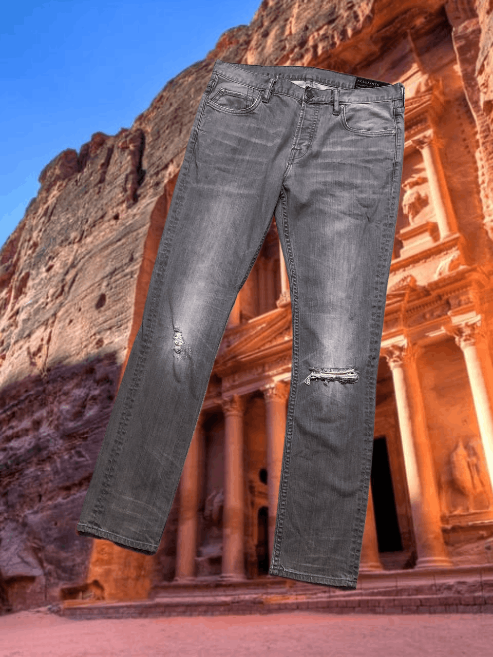 Allsaints Vintage distressed jeans Allsaints Y2K CIGARETTE FIT Size US 33 - 1 Thumbnail