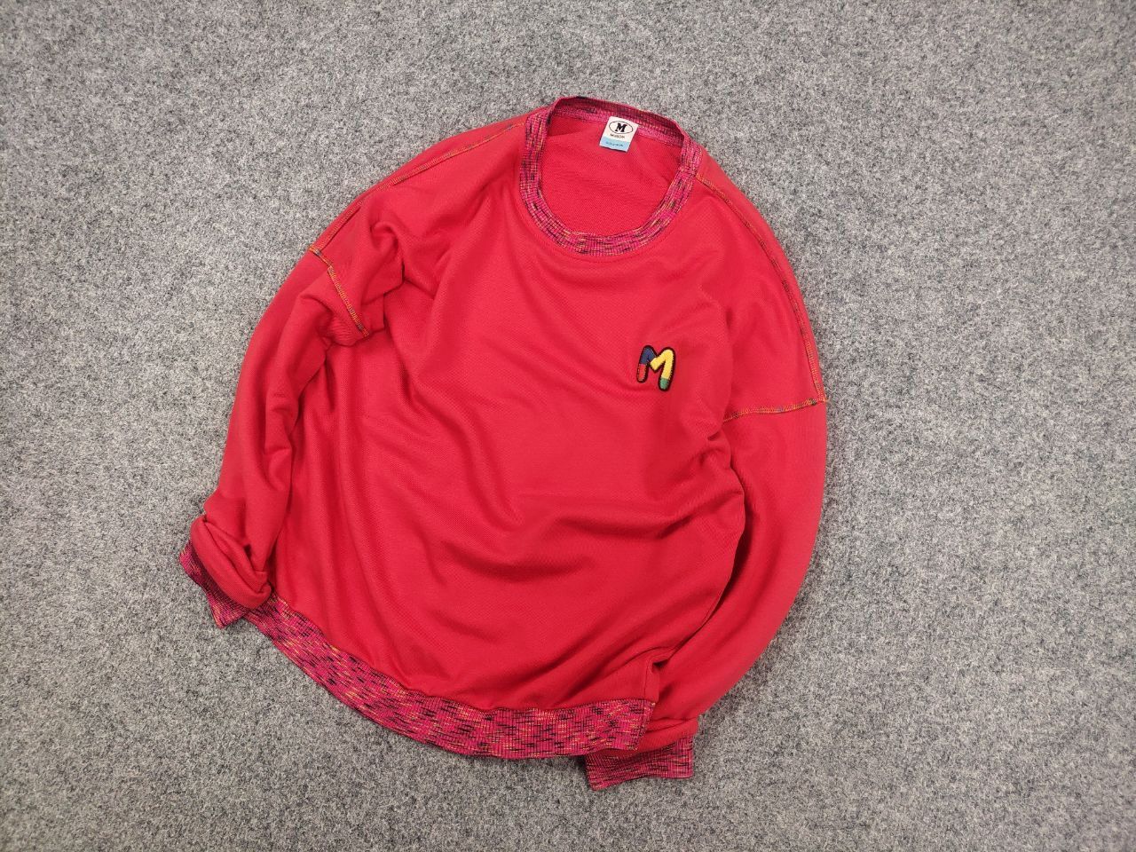 Missoni Missoni Design Minimalist Collection Red Crewneck Sweatshirt Size M / US 6-8 / IT 42-44 - 3 Thumbnail