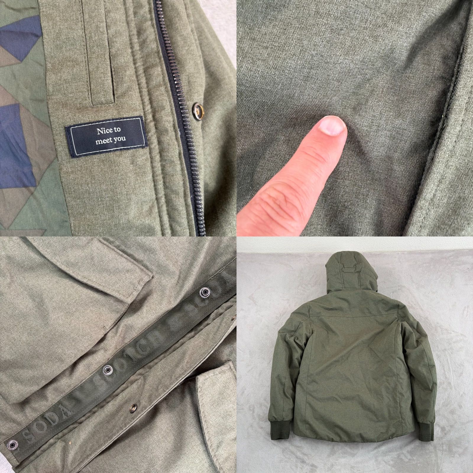 Scotch & Soda SCOTCH & SODA Full Zip Hooded Snow Jacket Large Olive Chore Pockets Insulated Size US L / EU 52-54 / 3 - 8 Thumbnail