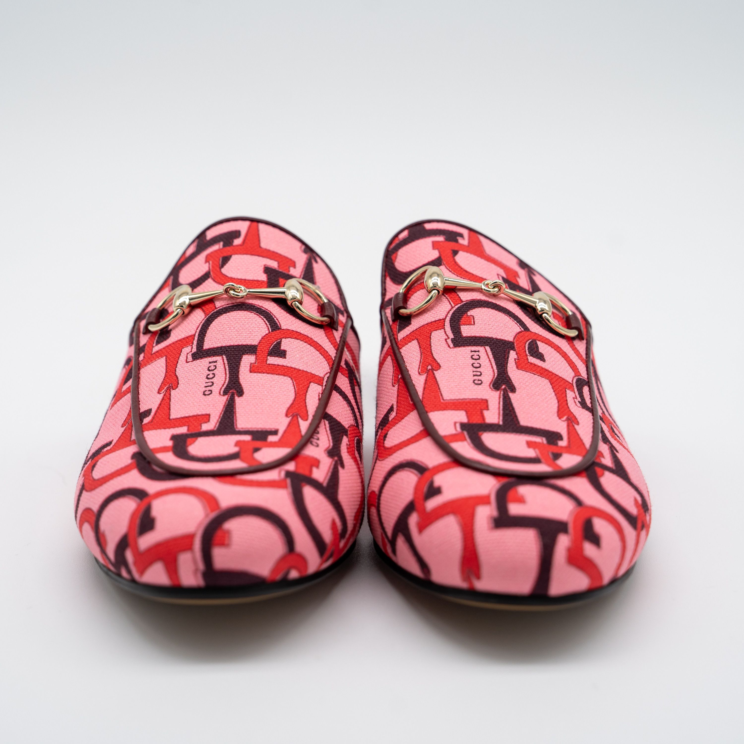 Gucci Gucci Princetown Horsebit Print Mules Slip On Pink Size US 9.5 / IT 39.5 - 2 Thumbnail