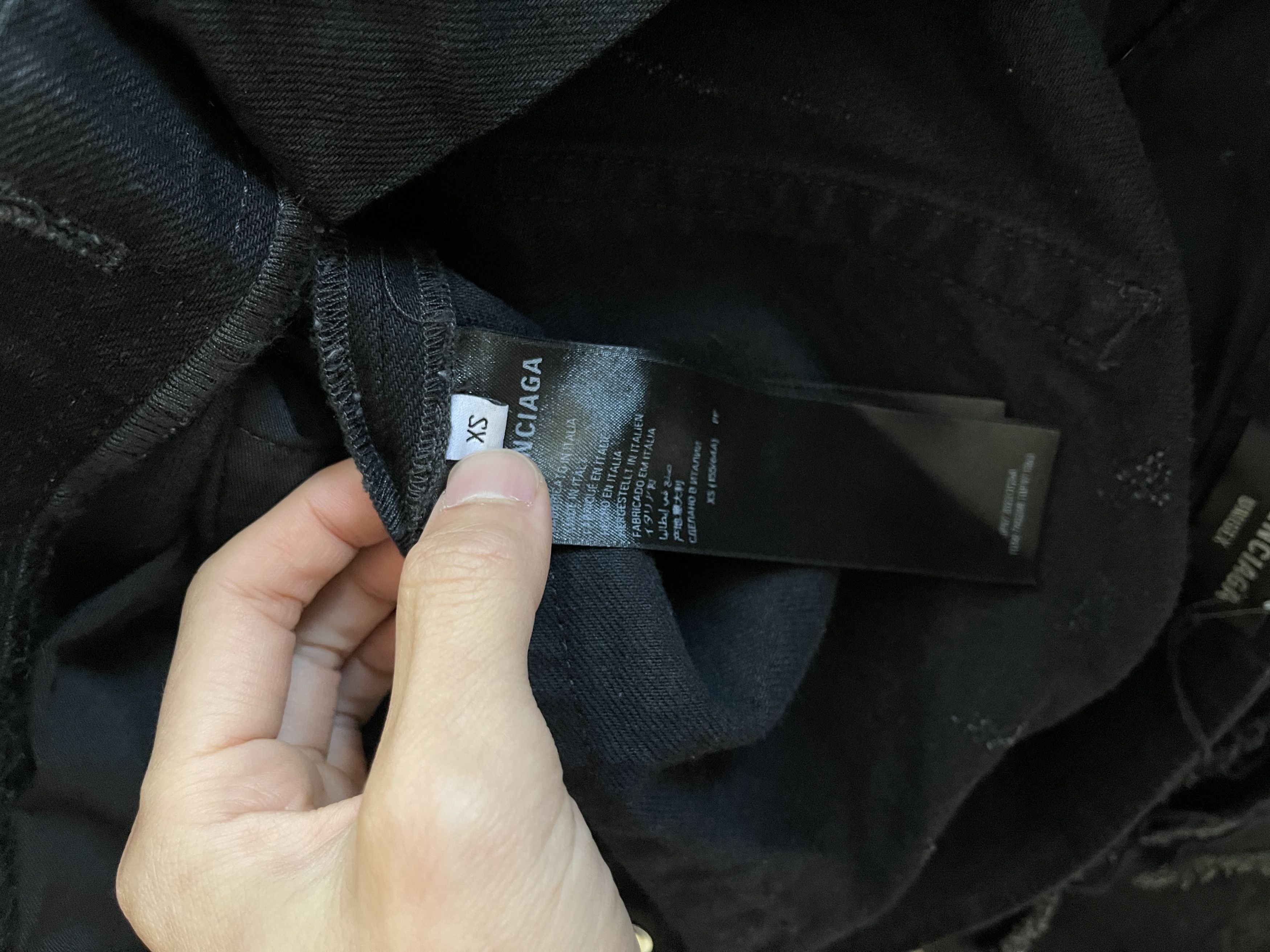Balenciaga Destroyed Denim Pants 'Flat Black' Size US 32 / EU 48 - 12 Thumbnail