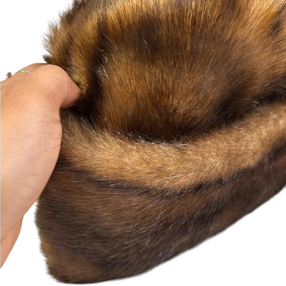 Designer Brown Fur Trapper Hat Size ONE SIZE - 5 Thumbnail