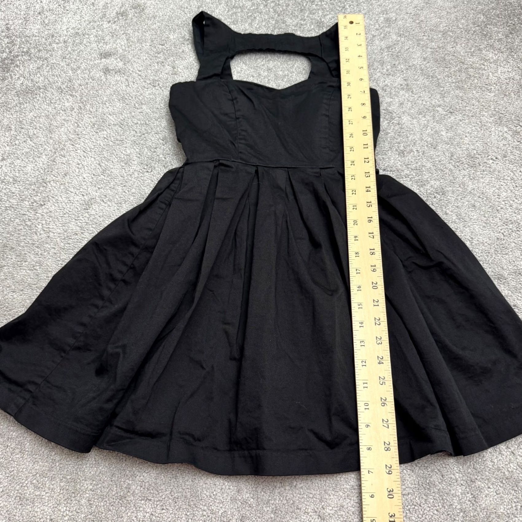 Vintage Trixxi Black Fit & Flare A-Line Mini Dress Womens Small Sweetheart Neck Cut Out Size S / US 4 / IT 40 - 6 Thumbnail