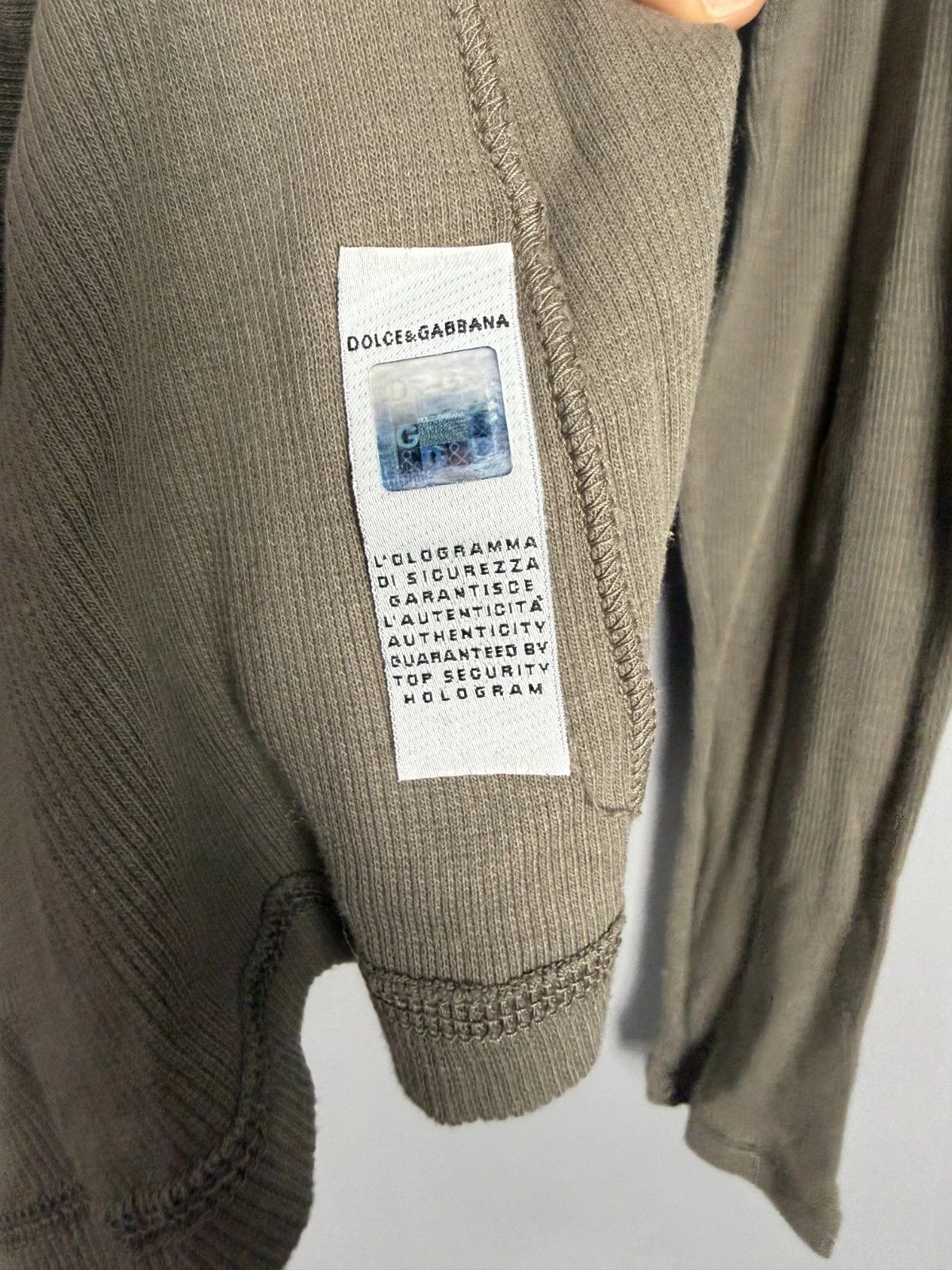 Dolce & Gabbana Dolce & Gabbana D&G Ribbed Long Sleeve Brown Crew Neck 2000s Size US S / EU 44-46 / 1 - 6 Thumbnail
