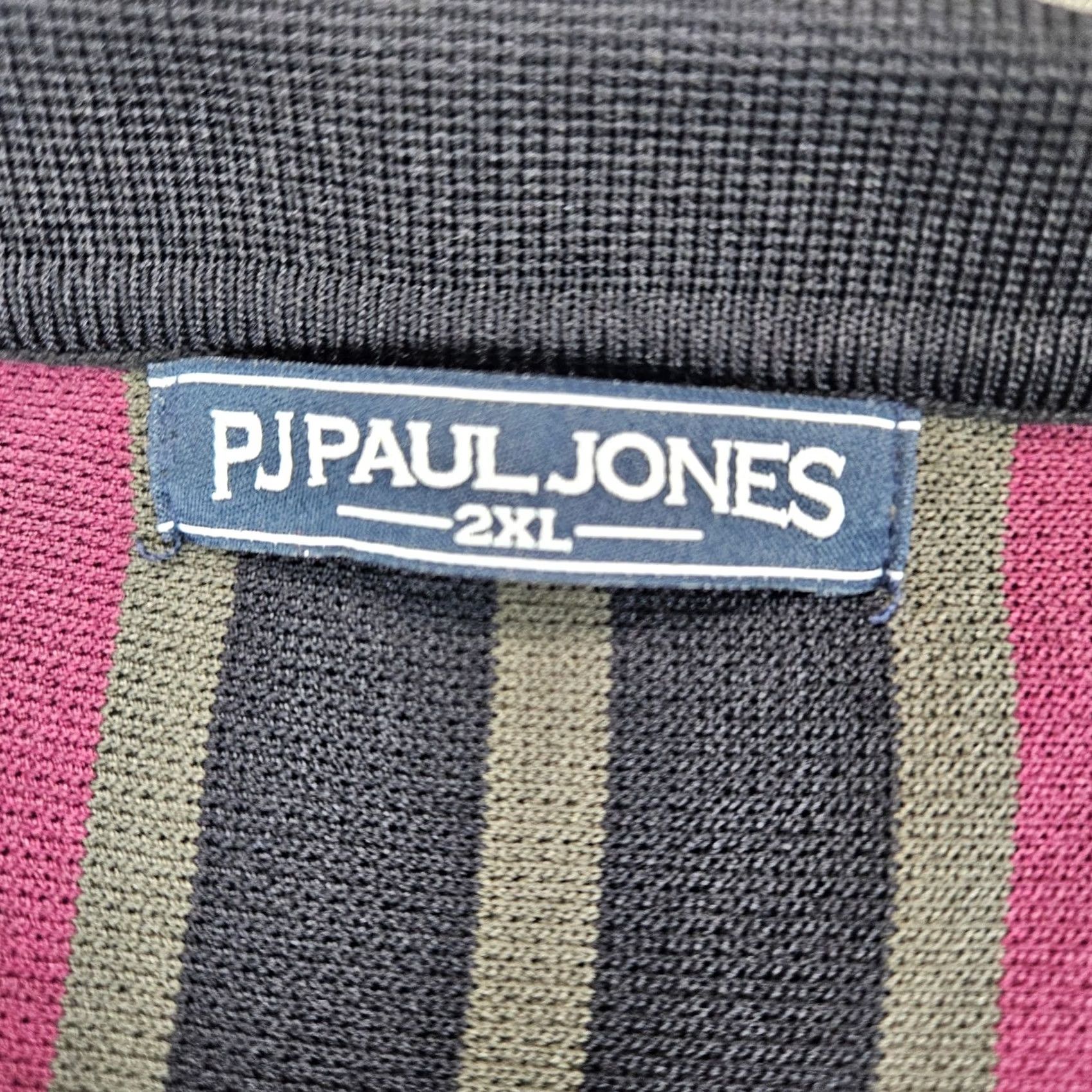 Vintage PJ Paul Jones 2XL Mens Shirt Knit Striped Short Sleeve Button Up Brown Size US XXL / EU 58 / 5 - 2 Thumbnail