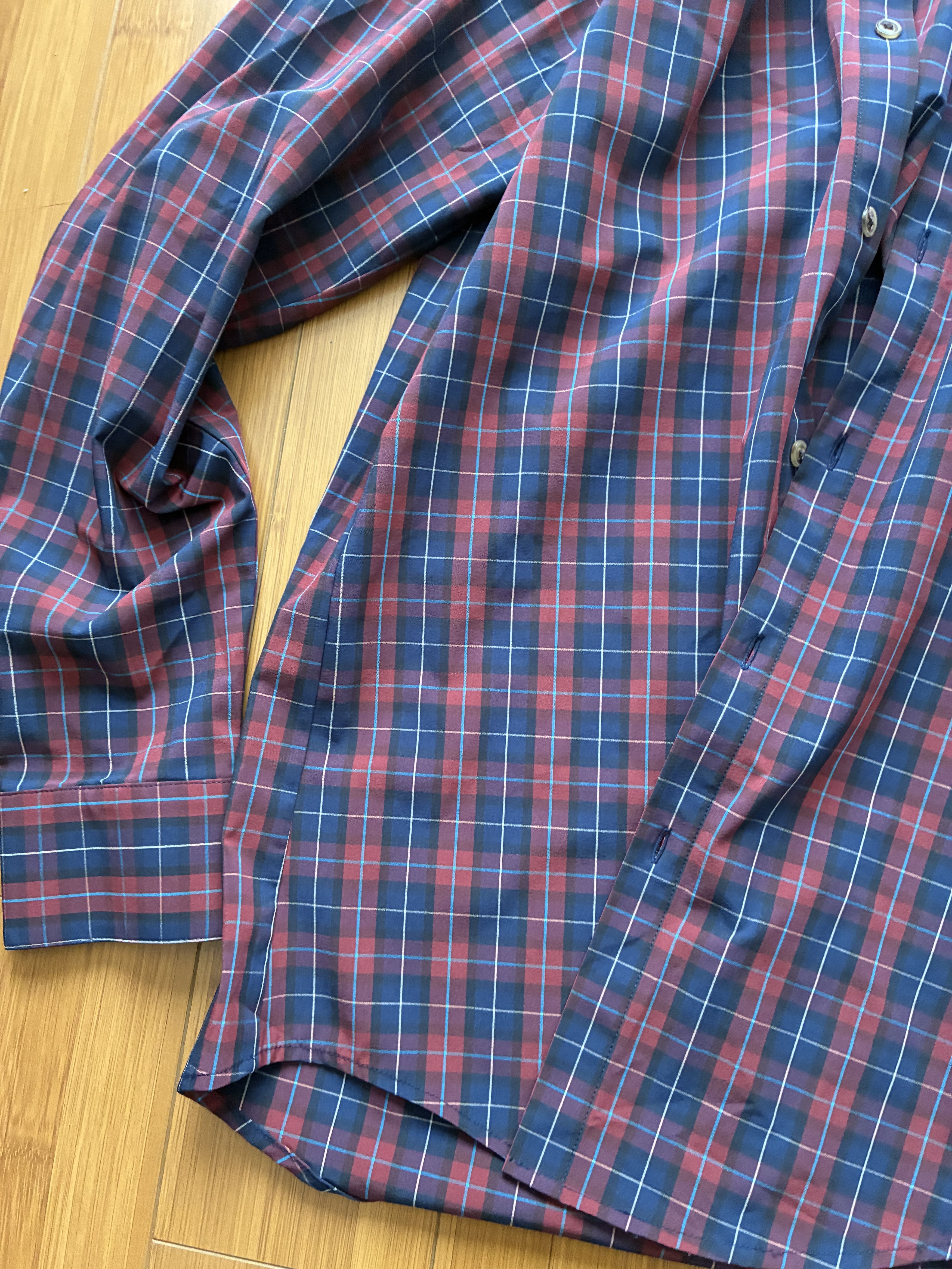 Mizzen+Main Mizzen+Main Leeward Men's Red Blue Plaid Dress Shirt Medium Size US M / EU 48-50 / 2 - 2 Thumbnail