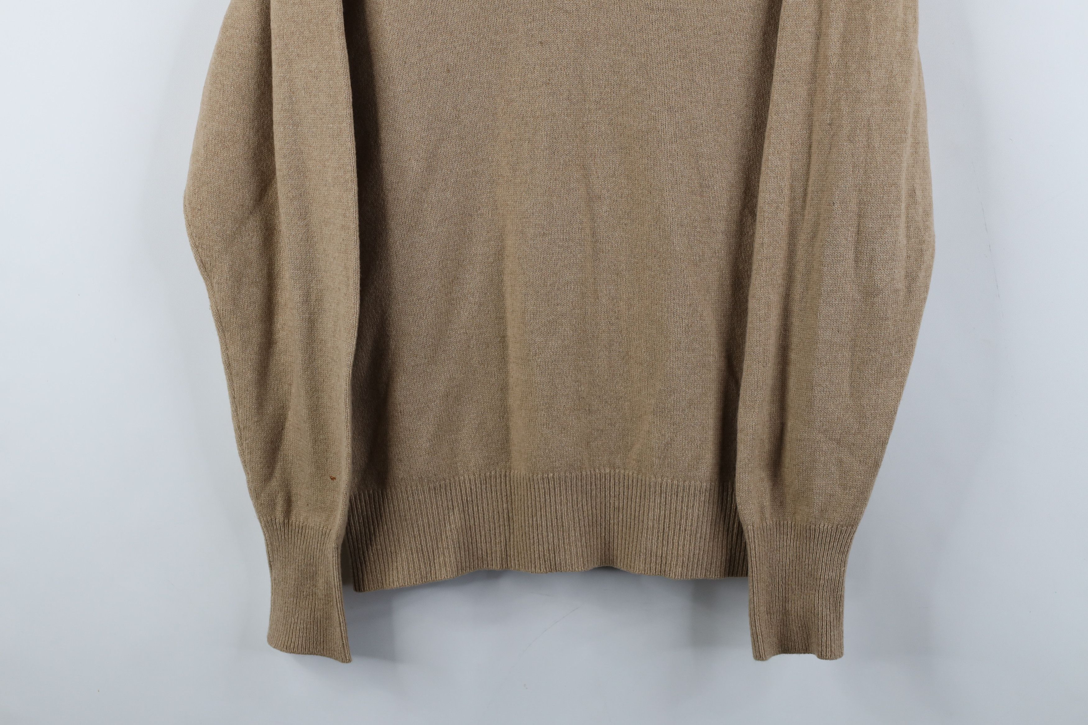Vintage Vintage 90s Streetwear 2 Ply Cashmere Knit Sweater Beige Size US M / EU 48-50 / 2 - 3 Thumbnail