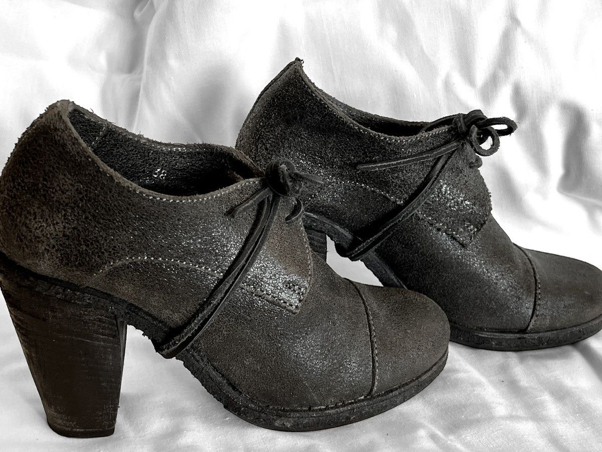10sei0otto Stunning Artisanal 10sei0otto Anthracite Horse Leather Boots Size US 8 / IT 38 - 8 Thumbnail
