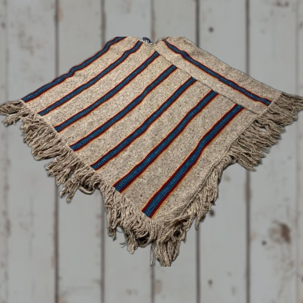 Vintage VINTAGE Vintage Poncho Sweater 60% Wool Womens Southwest Aztec Tassel Western Italy 8293 Size M / US 6-8 / IT 42-44 - 1 Thumbnail