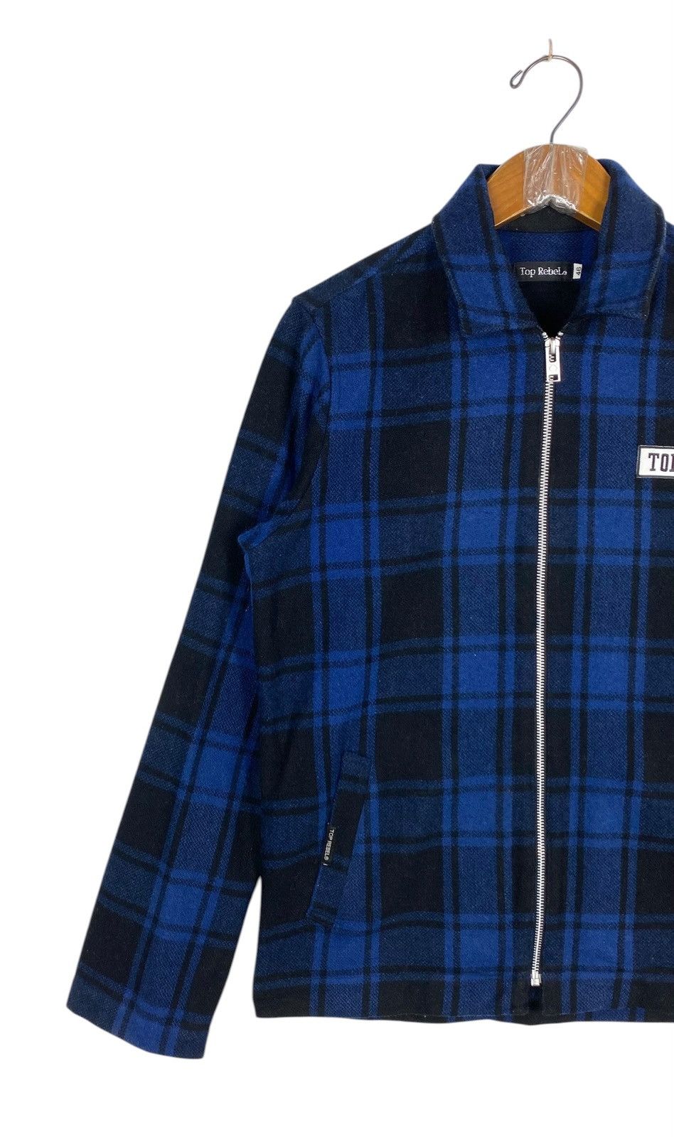 Japanese Brand Rare‼️ Top Rebel Plaid Check Pattern Wool Jacket Made Japan Size US S / EU 44-46 / 1 - 2 Thumbnail