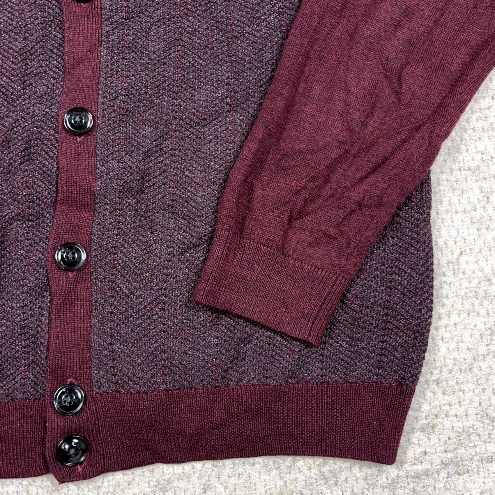 Hart Schaffner Marx Hart Schaffner Marx Sweater Men's Large Red Wool Pullover 1/4 Zip Knit Herringbone Standard Regular Size US L / EU 52-54 / 3 - 5 Thumbnail