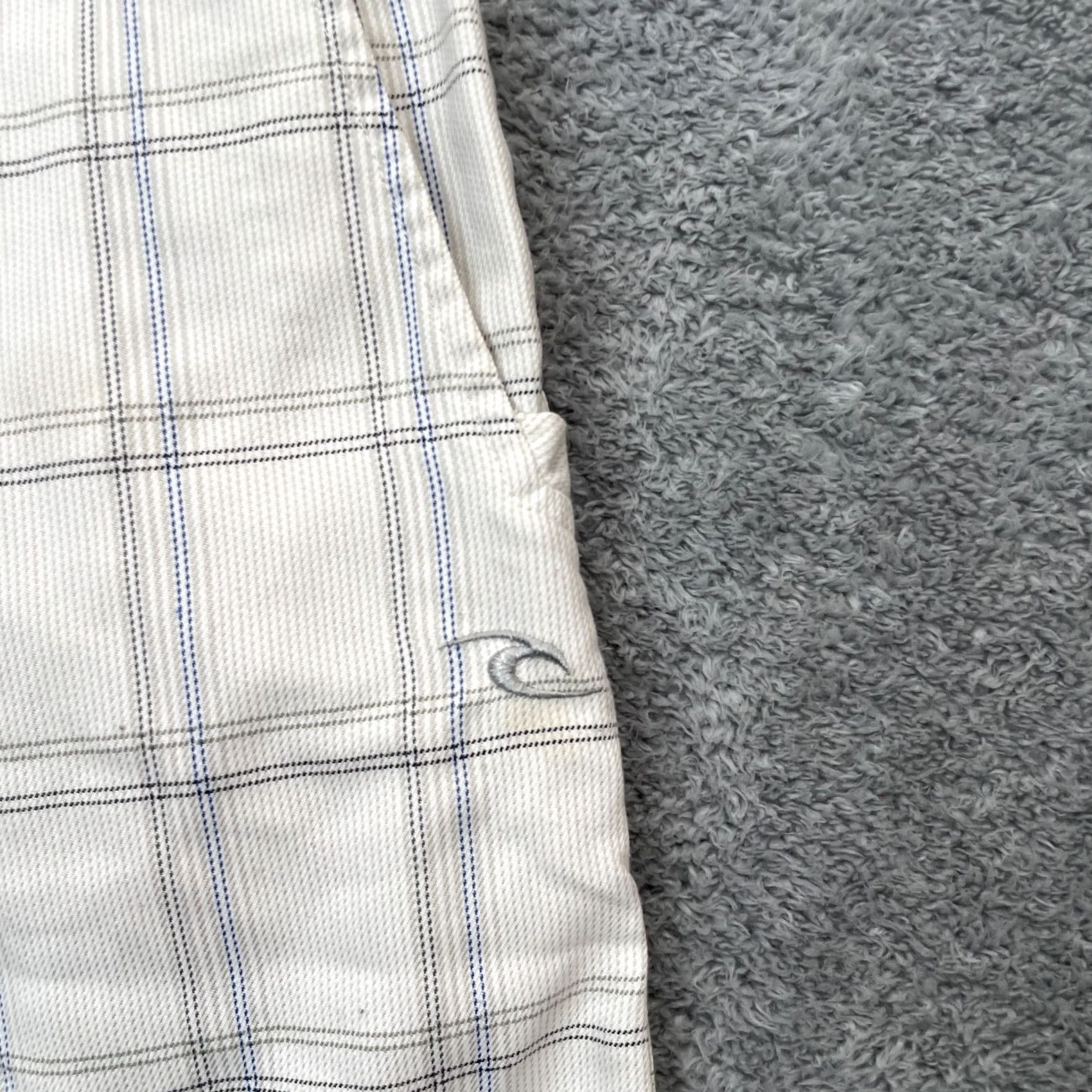 Rip Curl VTG Rip Curl Shorts Mens M White Plaid Chino Casual Preppy Size US 31 - 4 Thumbnail
