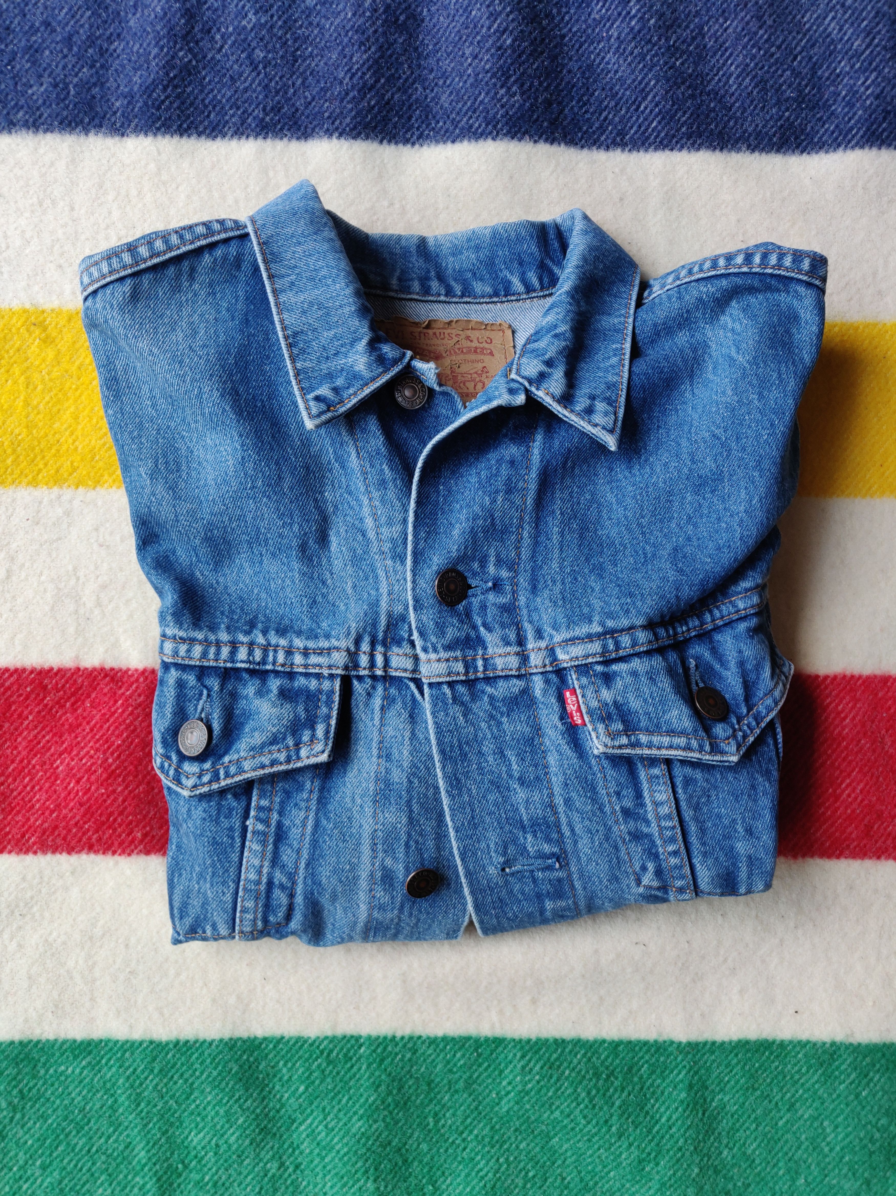 image of Vintage Levis Red Tab Type 3 Trucker Jacket Size 44 M in Blue, Men's