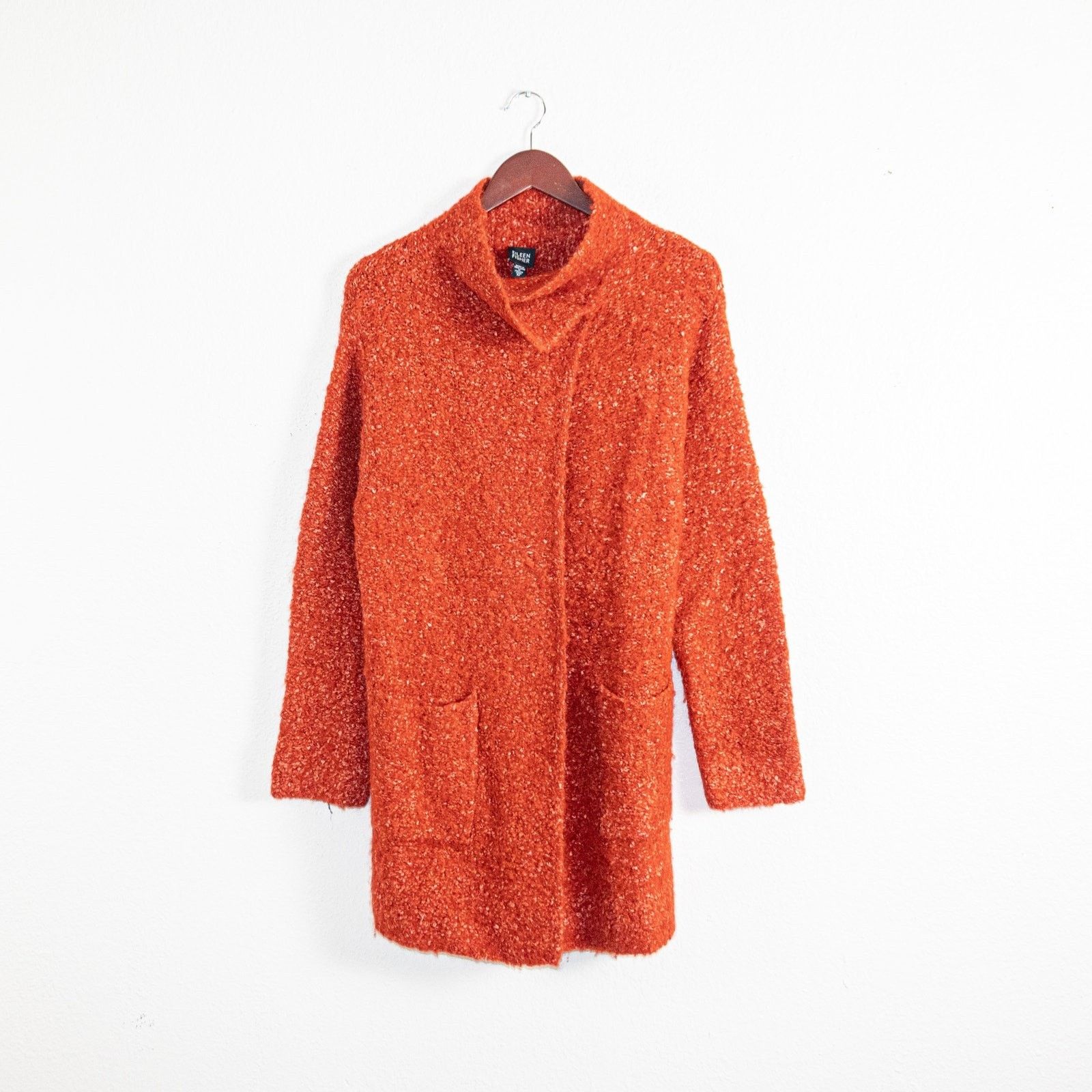 Eileen Fisher EILEEN FISHER Boucle tweed Coat Alpaca Wool Burned Orange M Size M / US 6-8 / IT 42-44 - 6 Thumbnail