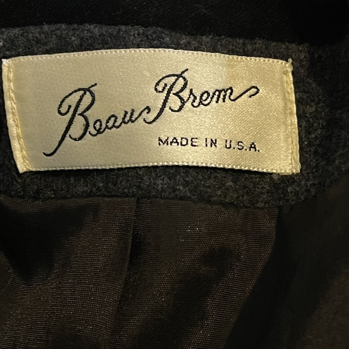 Other Vintage Beau Brem 100% Pure Wool Overcoat Double Breasted 14 Size XL / US 12-14 / IT 48-50 - 5 Thumbnail