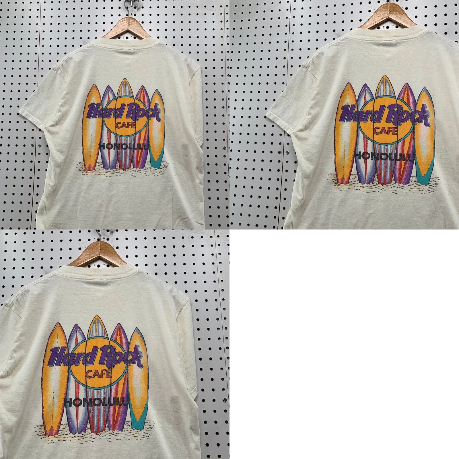Hard Rock Cafe VINTAGE Hard Rock Honolulu Shirt Mens L White Surfboard Single Stitch USA Shirt Mens L White Surfboard 90s Beach Size US L / EU 52-54 / 3 - 9 Thumbnail