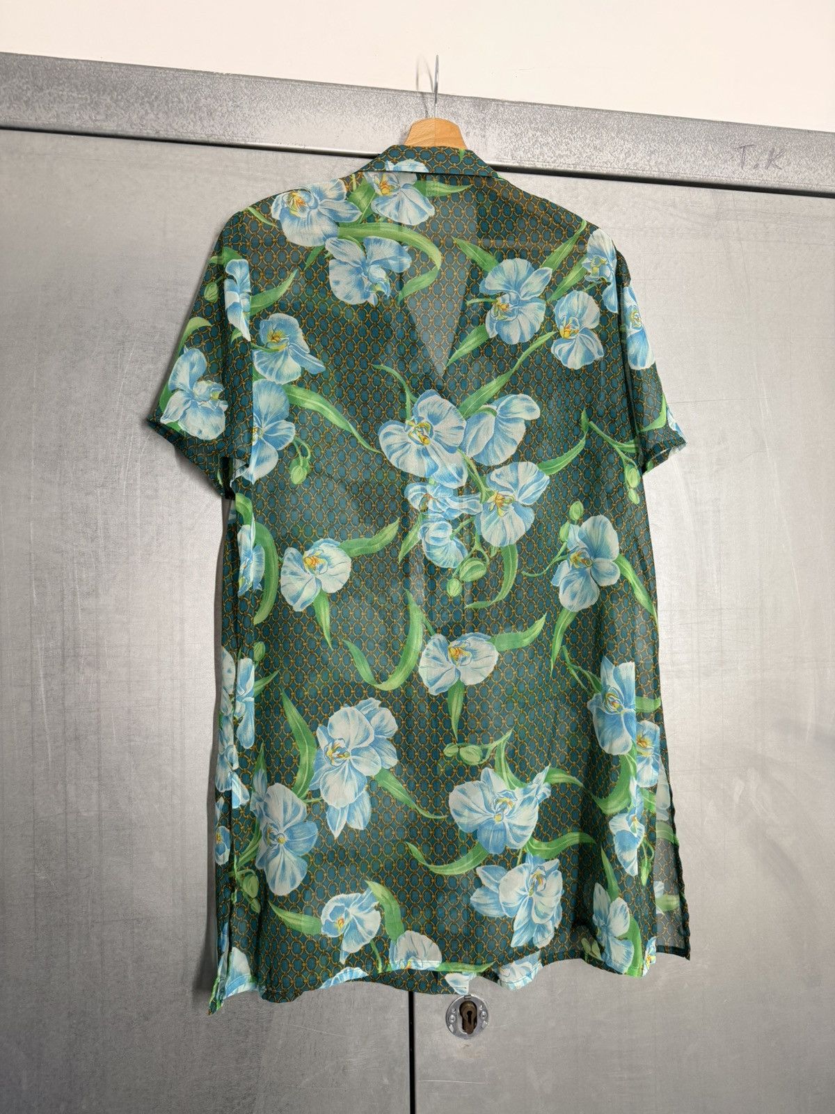 Christian Dior Monsieur Christian Dior Floral Overprinted Transparent Shirt Size L / US 10 / IT 46 - 16 Thumbnail