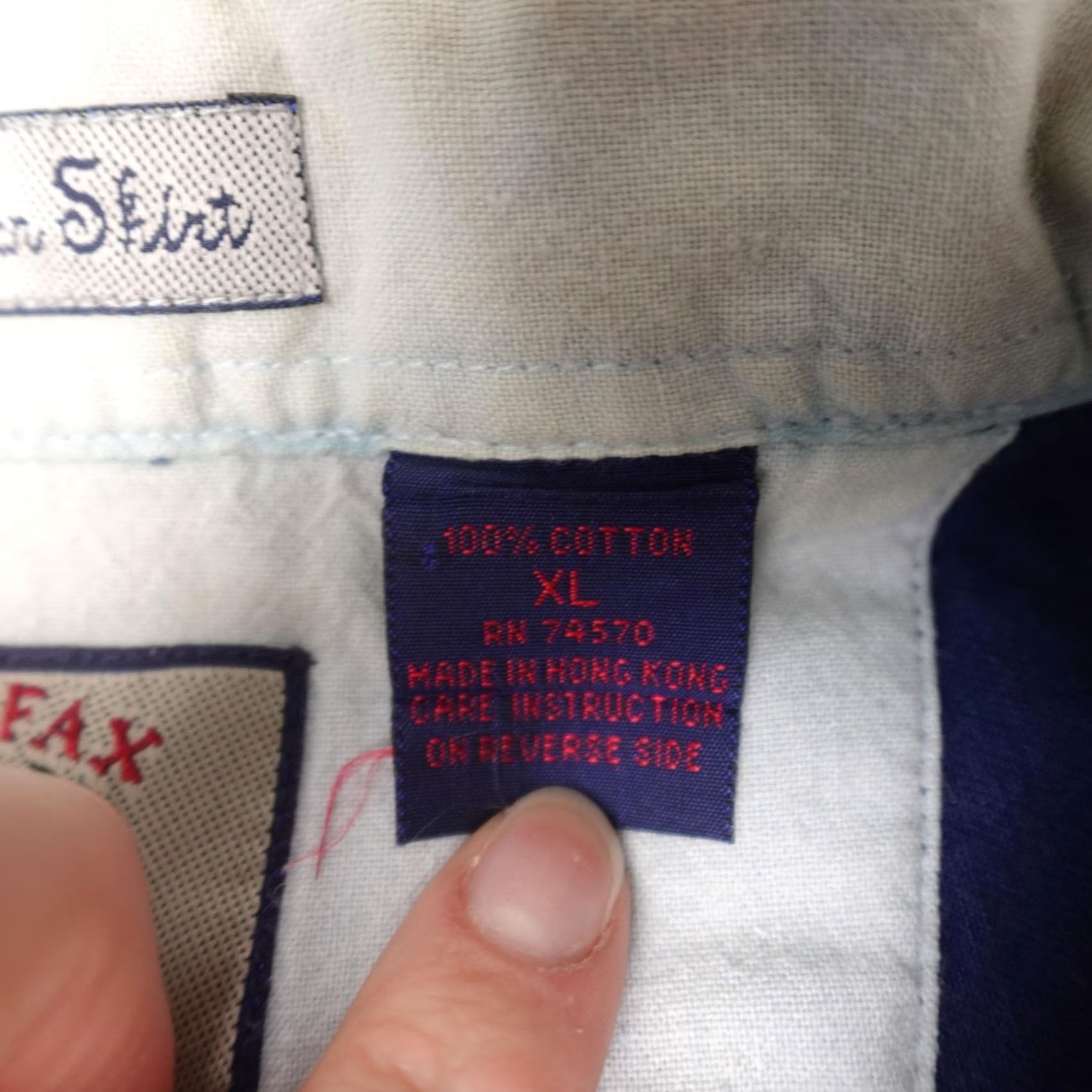 Vintage VINTAGE Halifax Outfitters Shirt Mens XL Blue Striped Button Short Sleeve 90s Size US XL / EU 56 / 4 - 3 Thumbnail