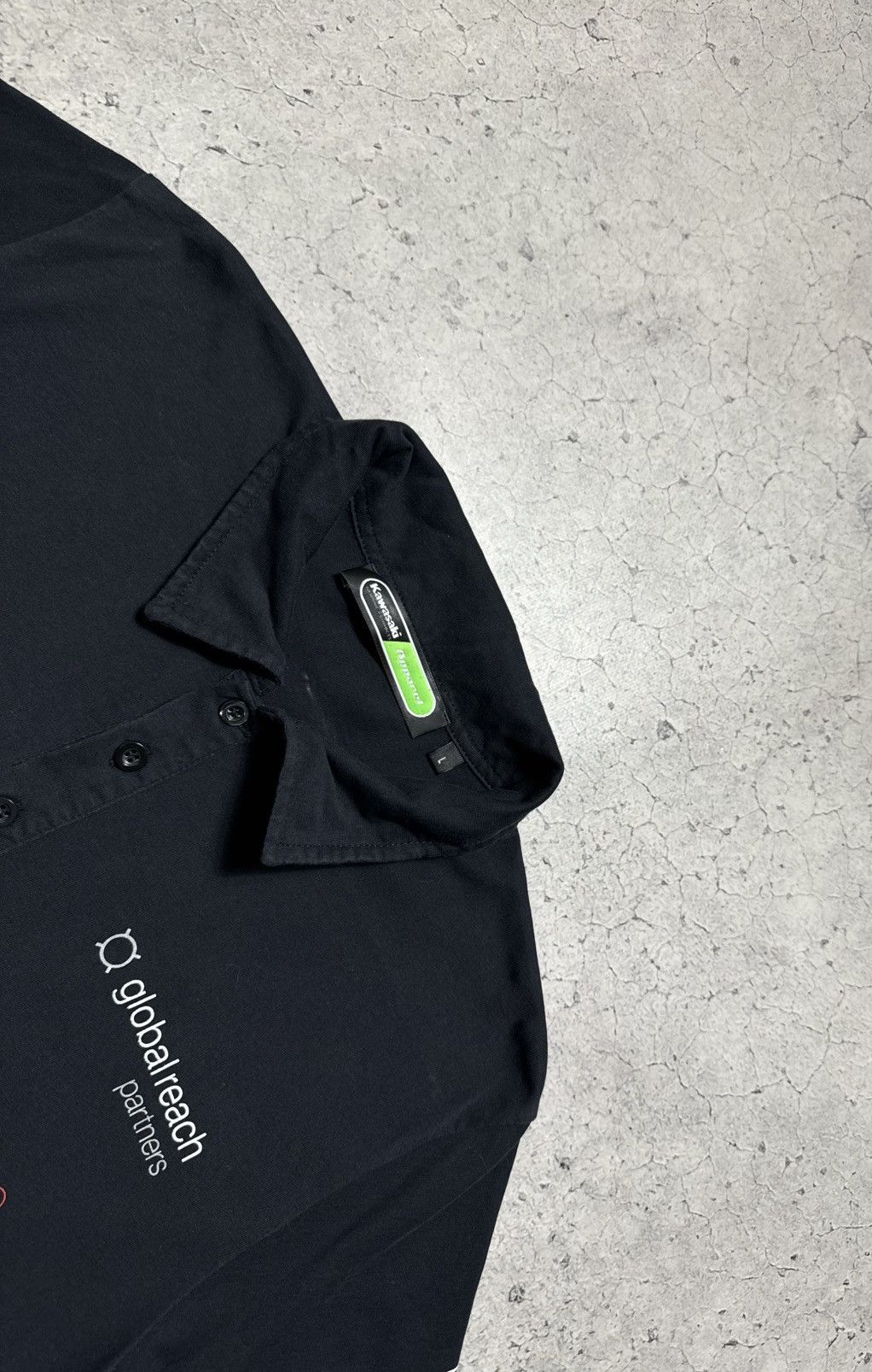 Vintage Kawasaki Racing Polo Shirt Black Size L Vintage Size US L / EU 52-54 / 3 - 6 Thumbnail