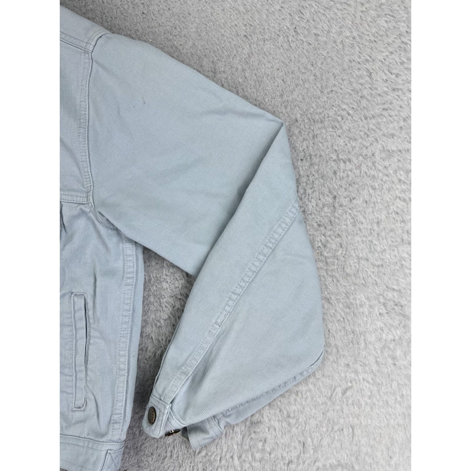 Eddie Bauer VINTAGE Eddie Bauer Jacket Women Medium Blue Denim Crop Y2K Button 100% Cotton Trucker Size M / US 6-8 / IT 42-44 - 2 Thumbnail