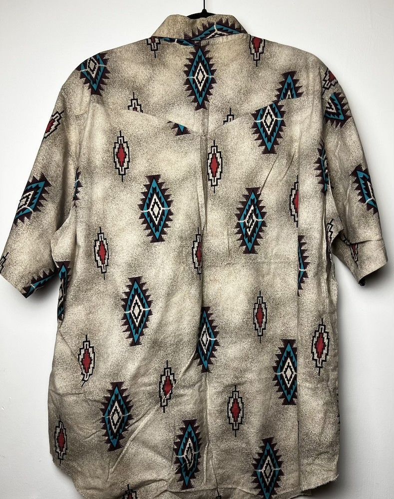Wrangler Vintage 80's-90's Wrangler Western Native Style Button Up Size US XL / EU 56 / 4 - 8 Thumbnail