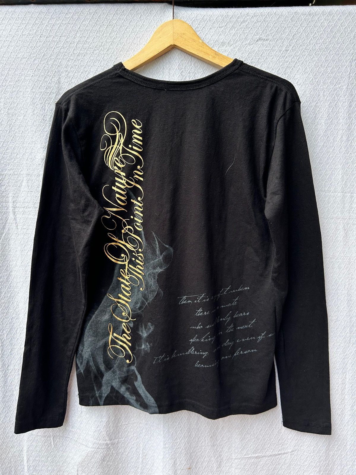 Japanese Brand Japanese brand style poem smoke longsleeve Size US M / EU 48-50 / 2 - 2 Thumbnail