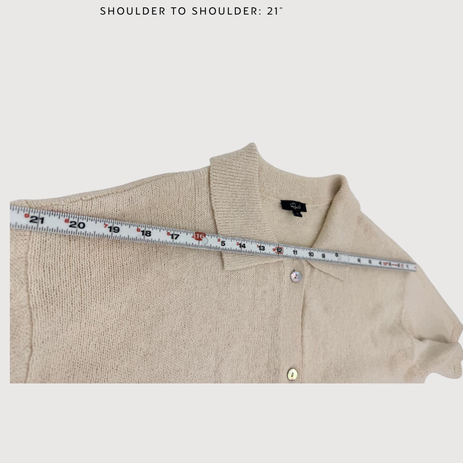 Rails Rails Cardigan Holland Knit Short Sleeve Cream L Size L / US 10 / IT 46 - 6 Thumbnail