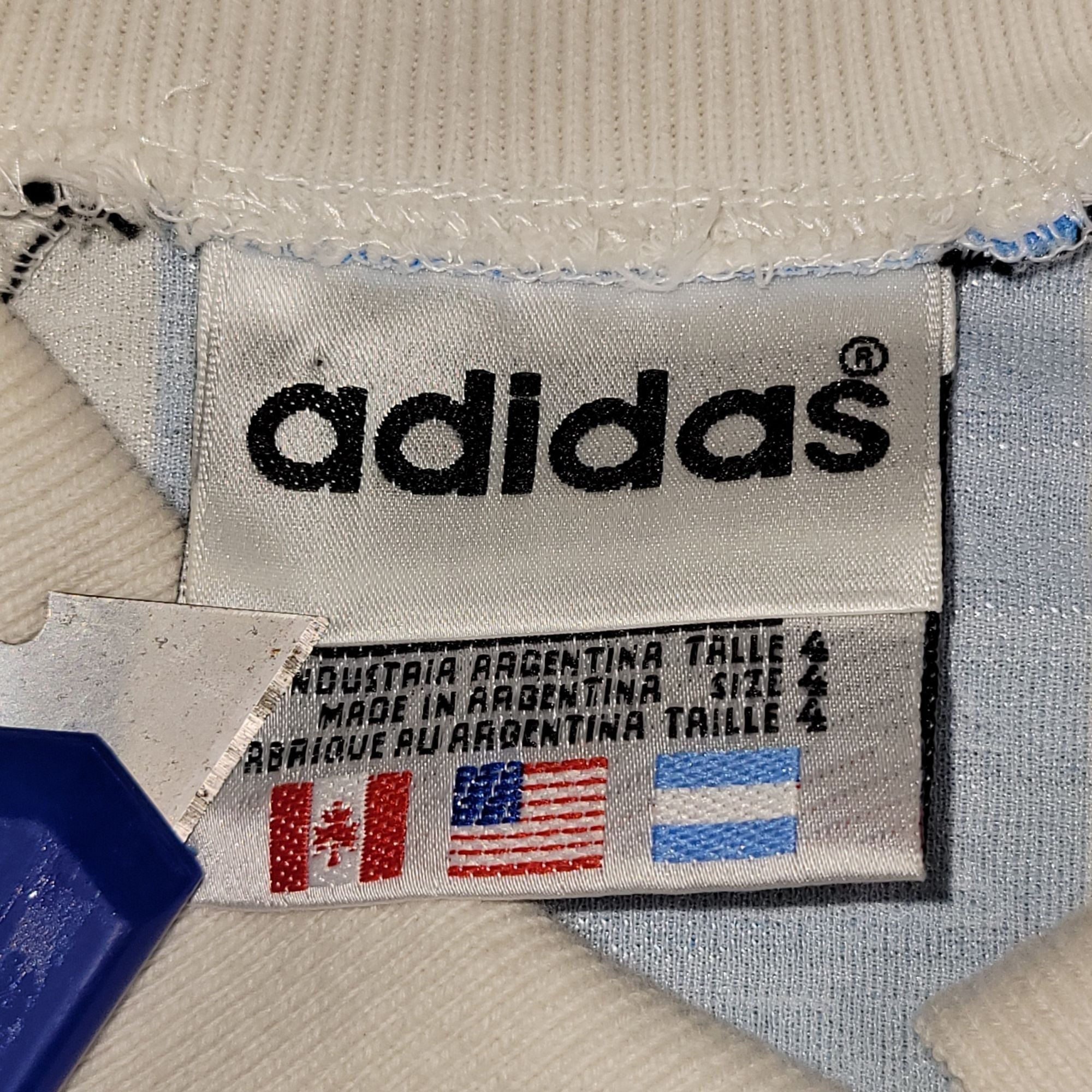 Adidas Batistuta Argentina 1996 1997 COPA AMERICA Soccer Jersey L Size US L / EU 52-54 / 3 - 6 Thumbnail