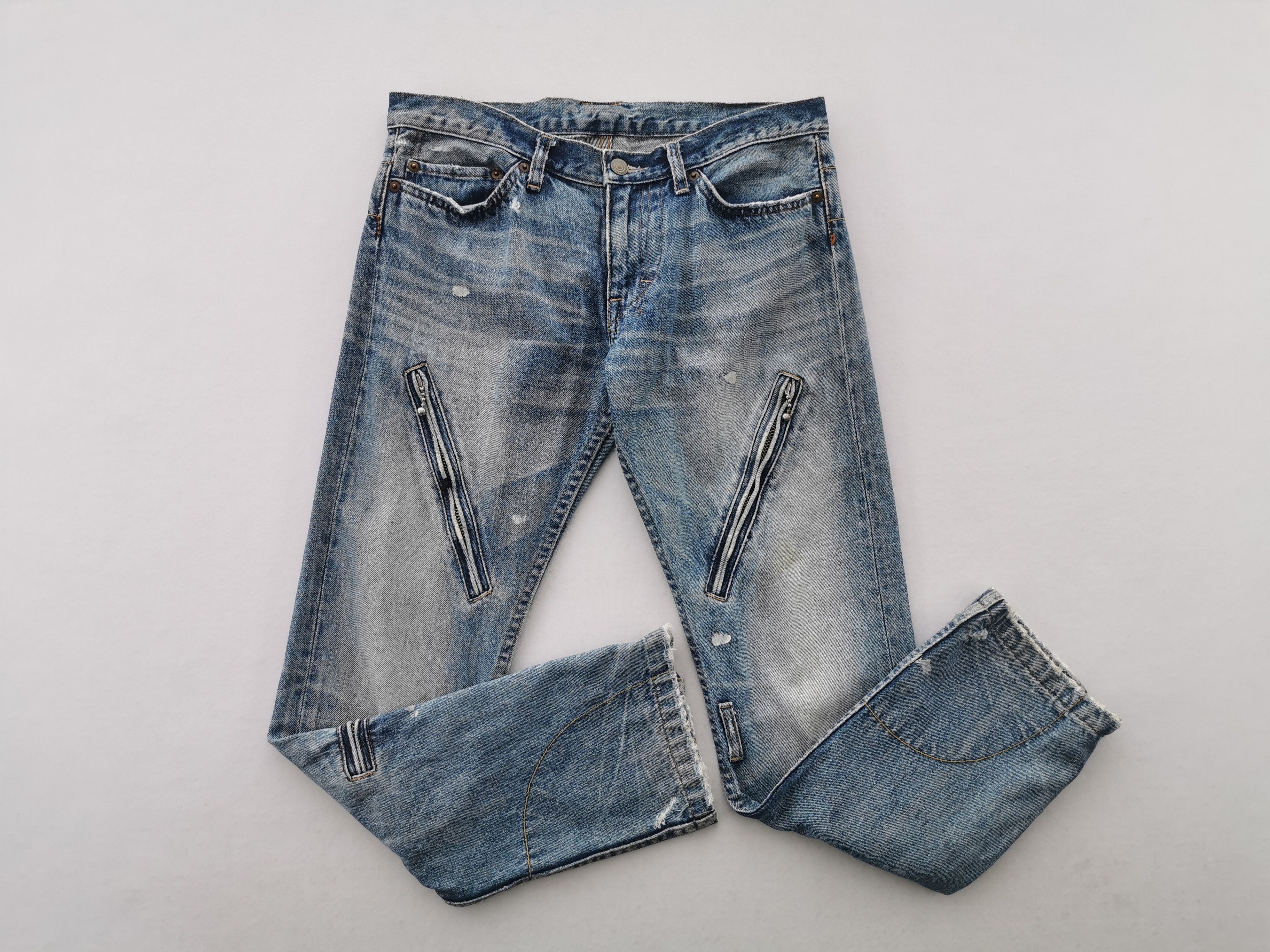 Japanese Brand Distressed Vintage RNA Bondage Denim Jeans Size M Waist 33 Size US 32 / EU 48 - 4 Thumbnail