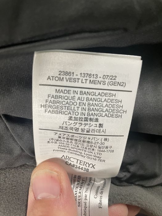 Arc'Teryx Arc’teryx LEAF Atom Vest XL Wolf Gray Gen 2 | Grailed