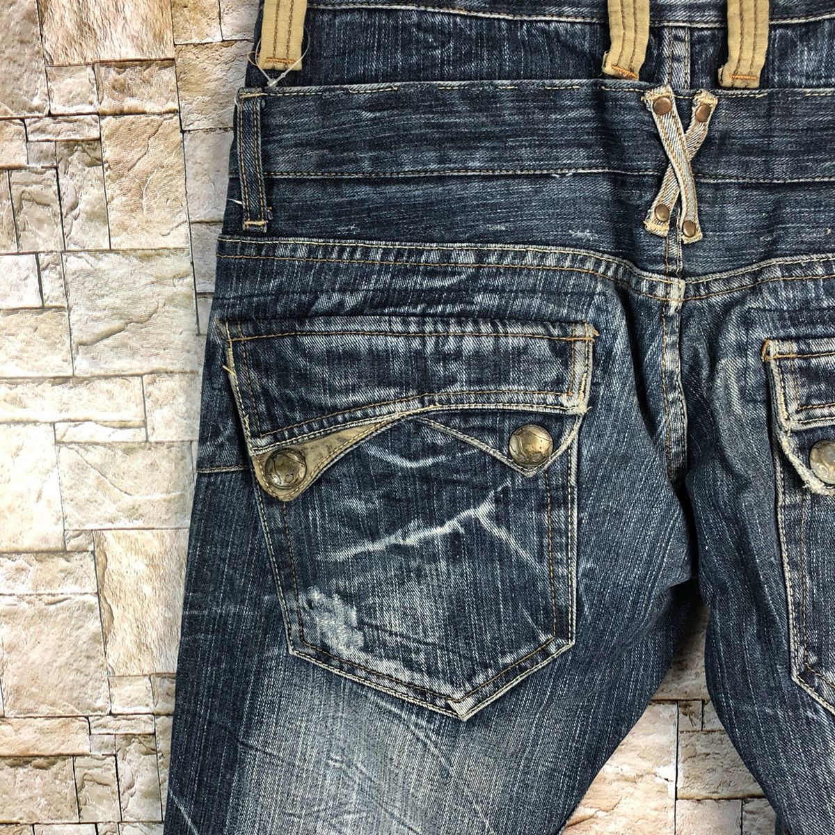 Japanese Brand DL Dominate faded double waist Distressed Denim Pants #A432 Size US 30 / EU 46 - 15 Thumbnail