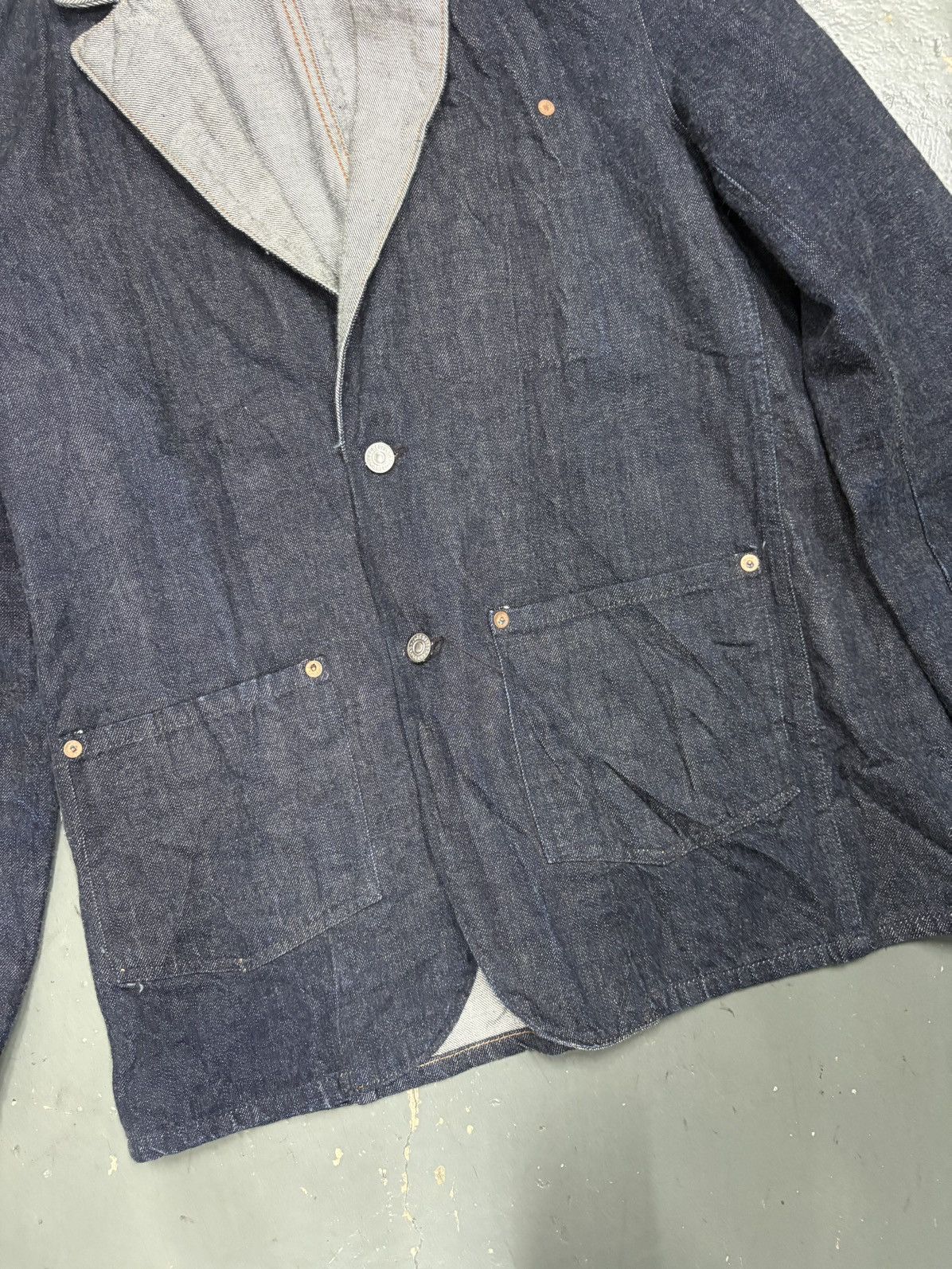 Japanese Brand Conners sewing factory(C.S.F) one piece of rock denim jacket Size US S / EU 44-46 / 1 - 3 Thumbnail