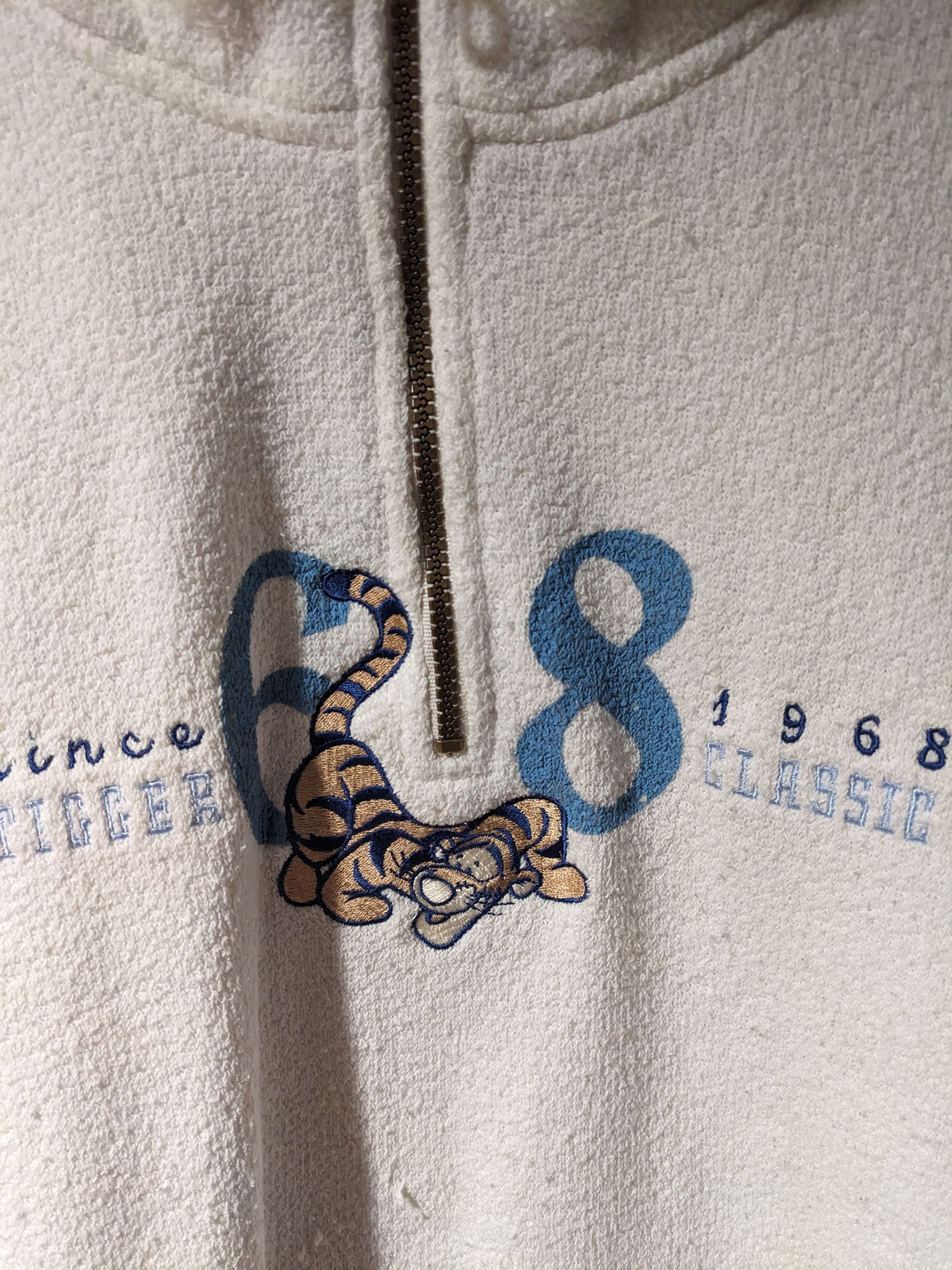 Disney × Vintage Vintage 90s Winnie the Pooh Tigger 3X-Large Half Zip Sweater Size US XL / EU 56 / 4 - 2 Thumbnail