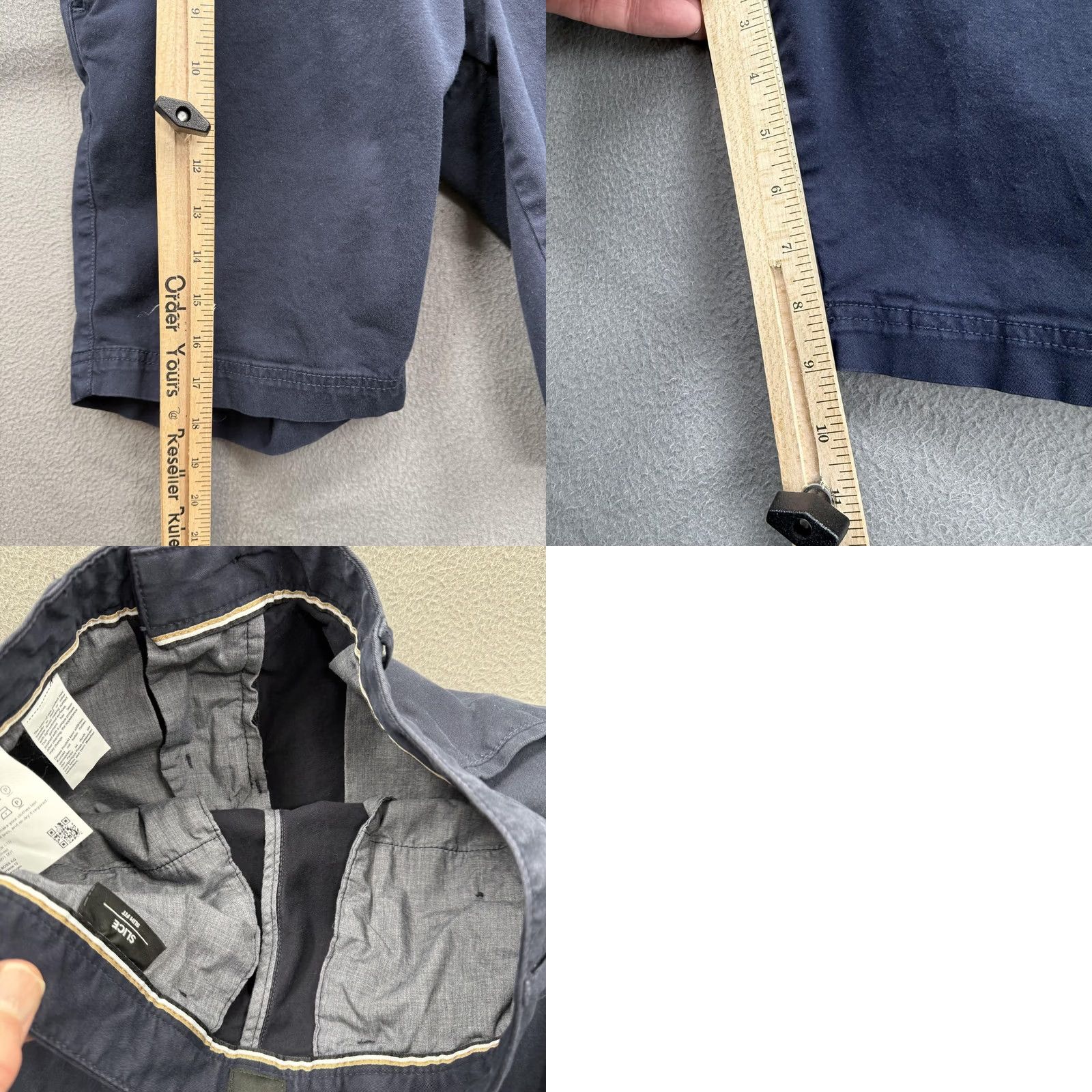 Vintage Boss Slice Shorts Mens 30 Blue Slim Chino 9 Inseam Casual Summer Flat Front Pockets Logo Slim Fit Regular 9in Inseam Size US 30 / EU 46 - 8 Thumbnail