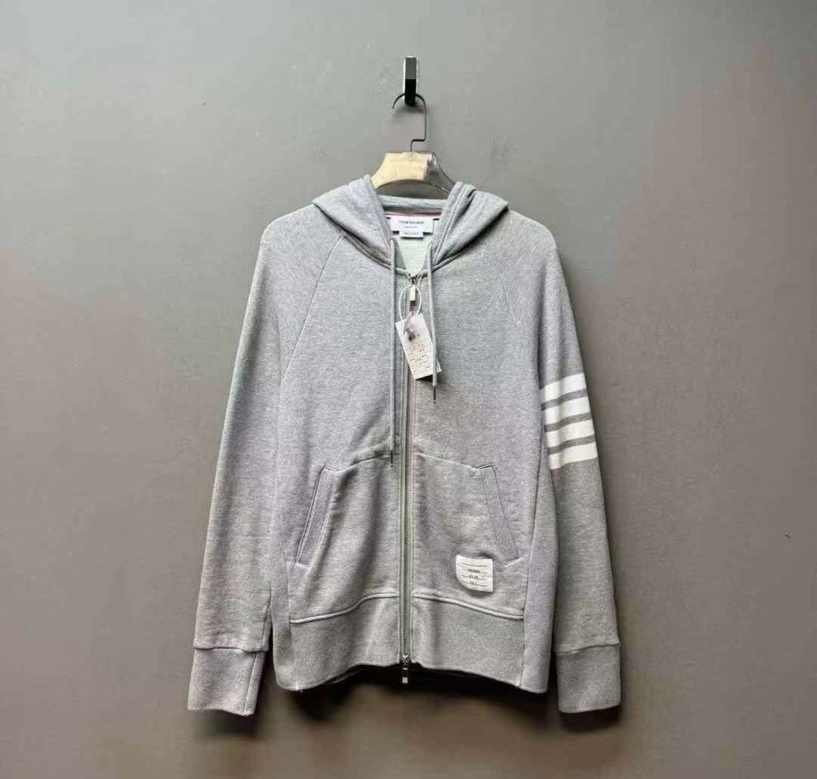 Thom Browne Thom BrowneSleeve-marked striped zipper classic hooded swea Size US XL / EU 56 / 4 - 2 Thumbnail
