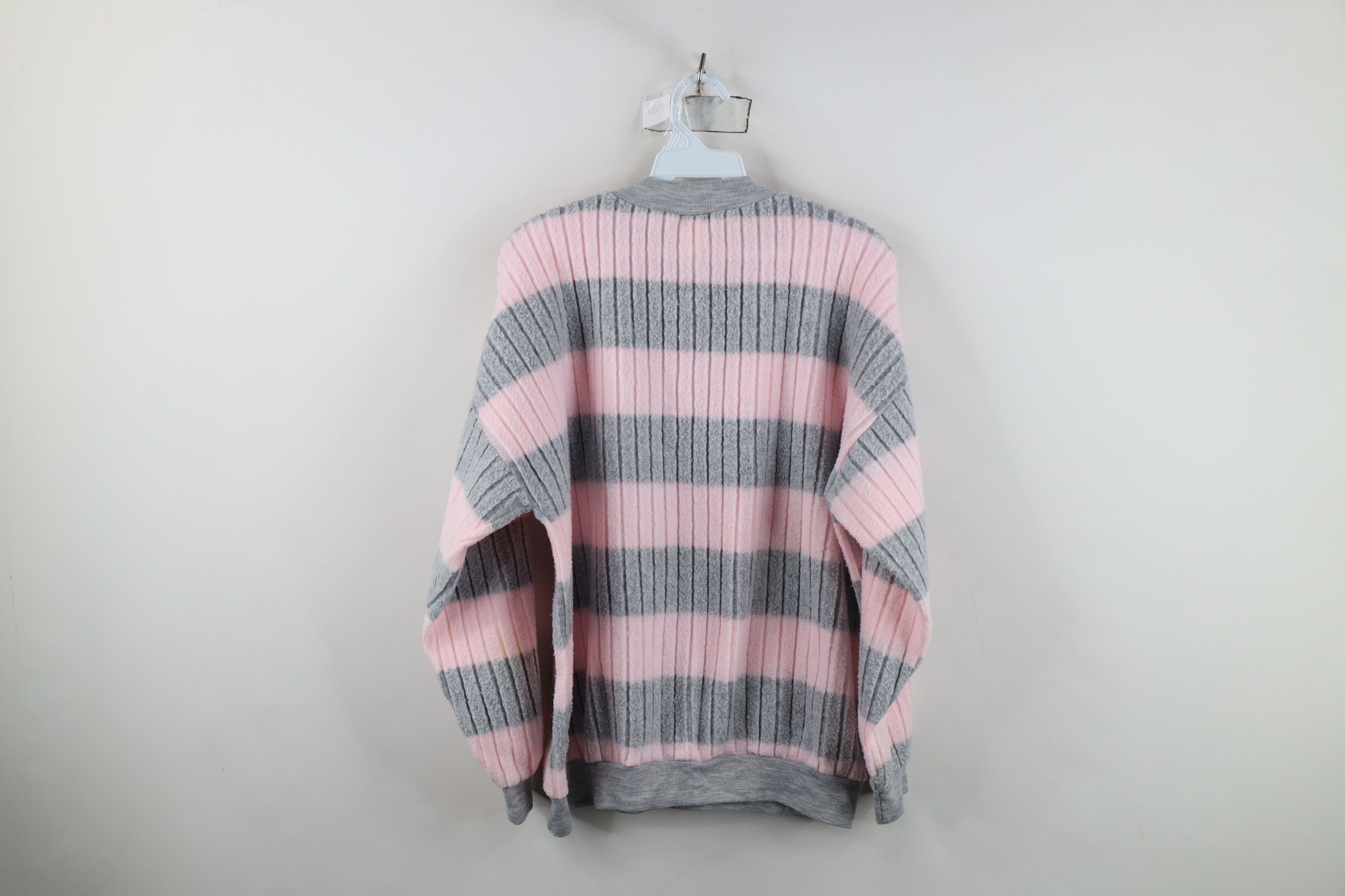 Vintage Vintage 90s Streetwear Block Ribbed Fleece Sweatshirt USA Size XL / US 12-14 / IT 48-50 - 7 Thumbnail