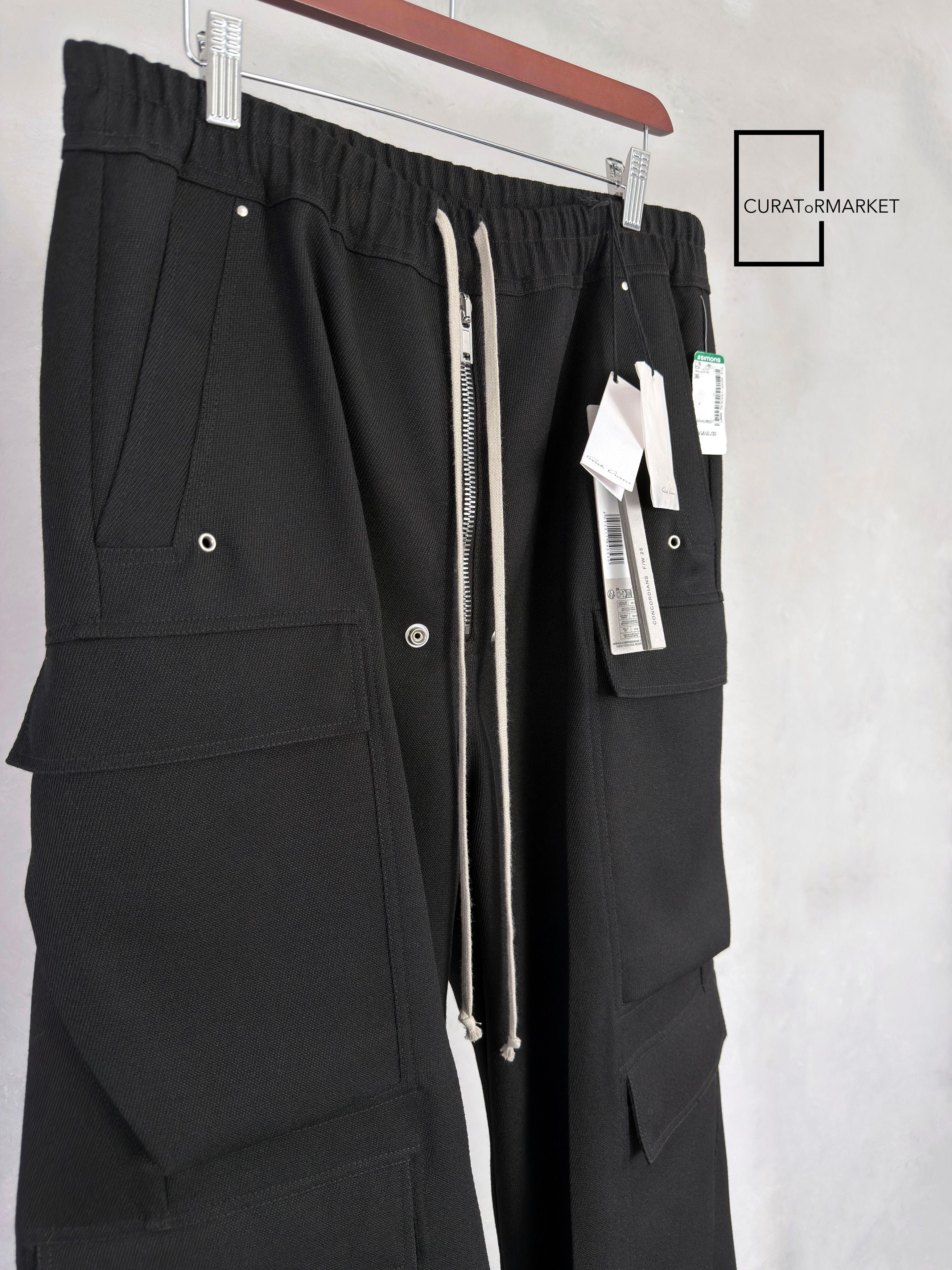 Rick Owens EU52 Runway Drill Wool Drawstring Cargobela Concordians FW25 Size US 36 / EU 52 - 7 Thumbnail