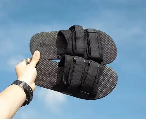 E.T. Wright Unbranded Black Japanese Style Strap Sandals Size US 10 / EU 43 - 2 Thumbnail