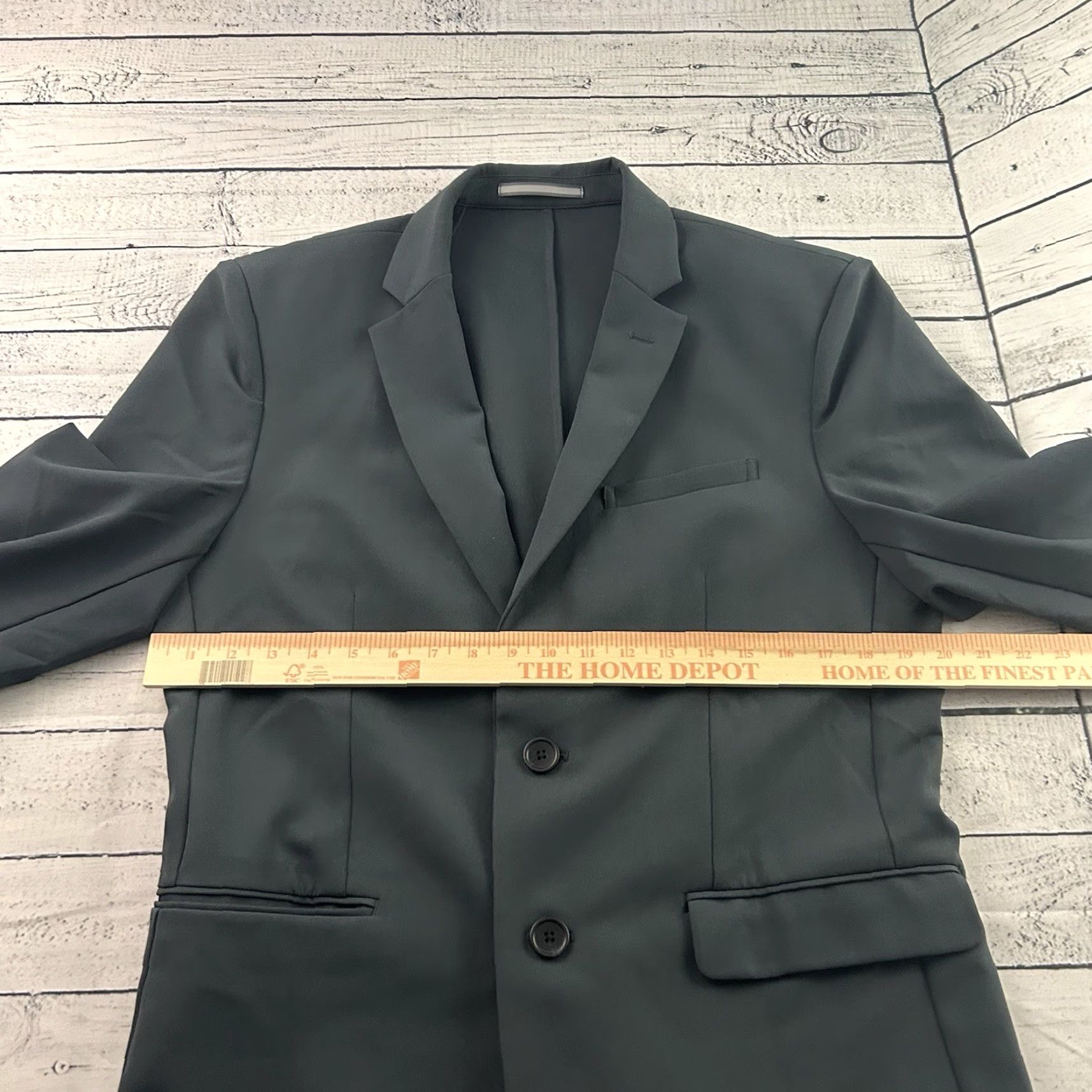 Vintage & Collar Slim 2 Button Blazer Men's 42 L Gray Blazer Men 42 Gray 2 Button Slim Coll ar Size 42R - 3 Thumbnail