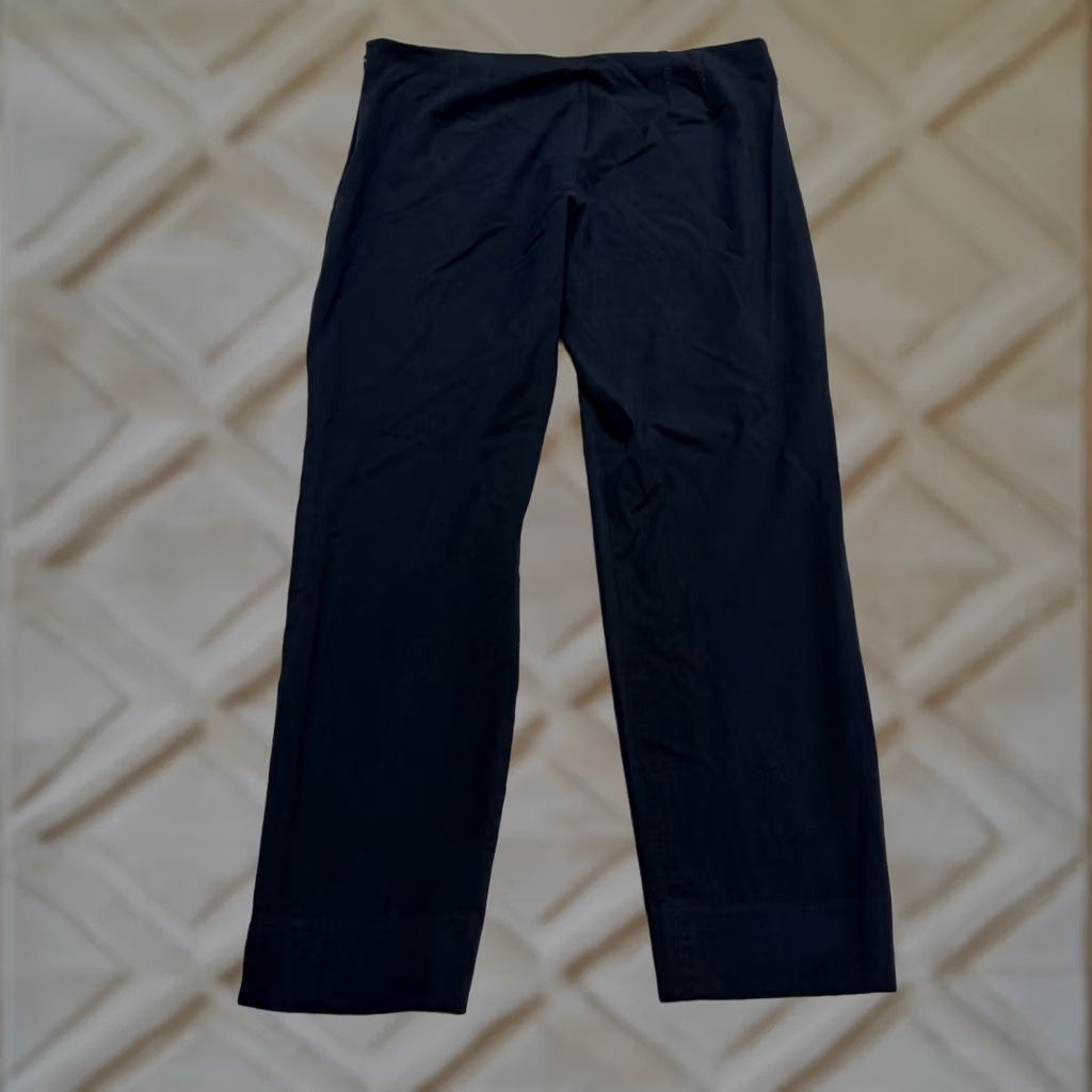 Theory Theory Womens Pants Slim Fit Ankle 10 Navy Blue Zip Stretch Comfortable Breathable Casual Dressy Business Size 32" / US 10 / IT 46 - 1 Thumbnail